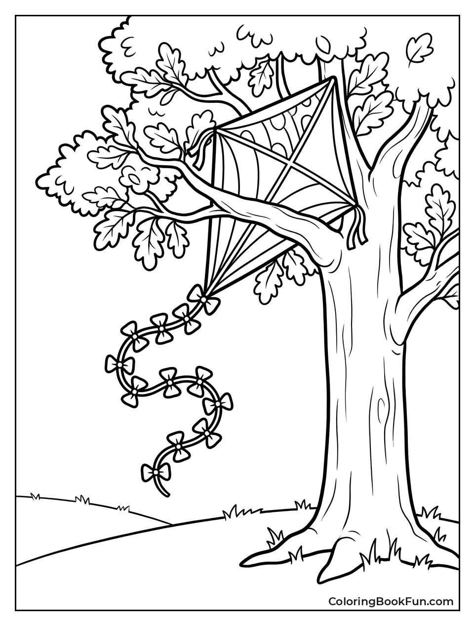 Kite Gets Tangled in Tree
