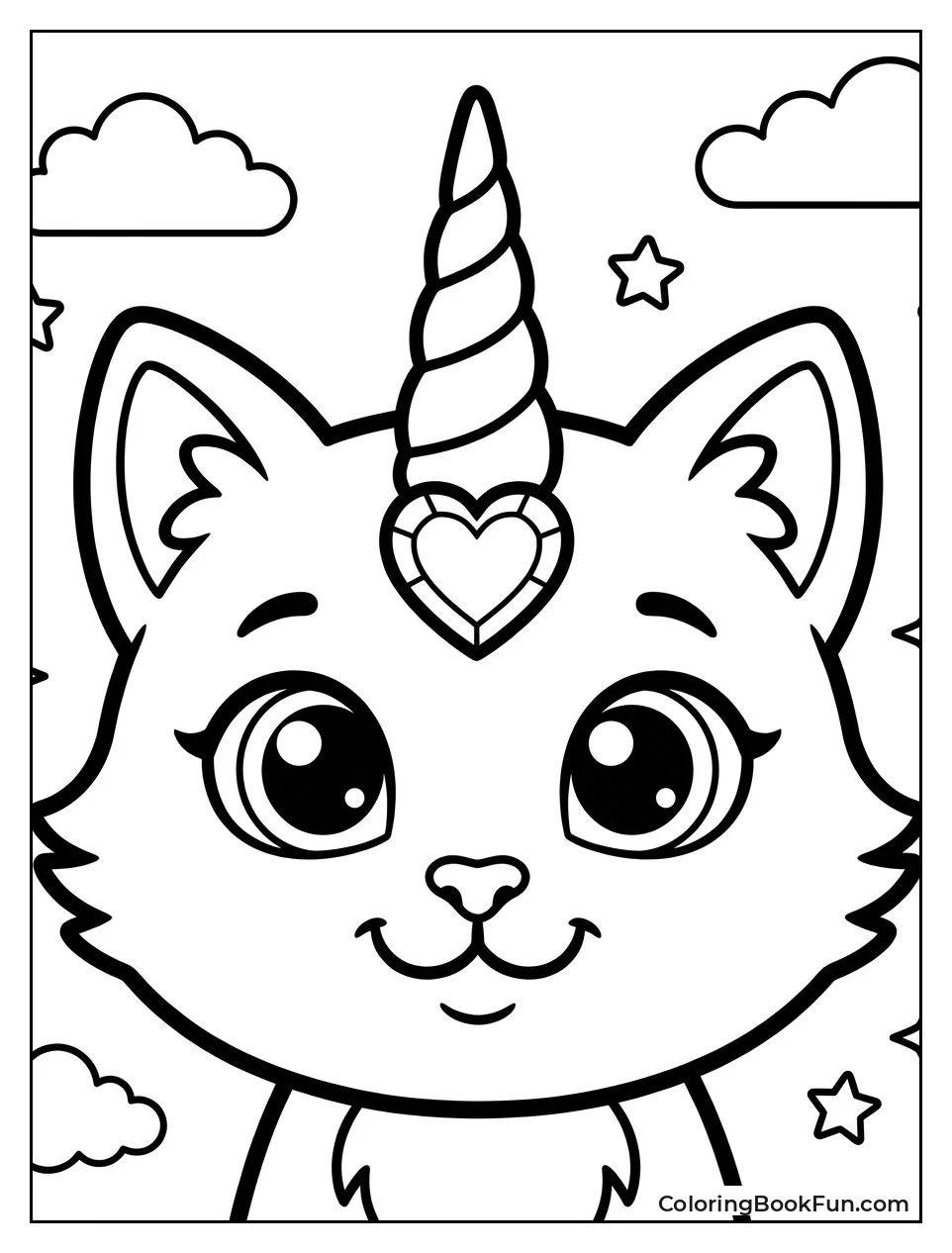 Kittycorn with Heart Horn Gem