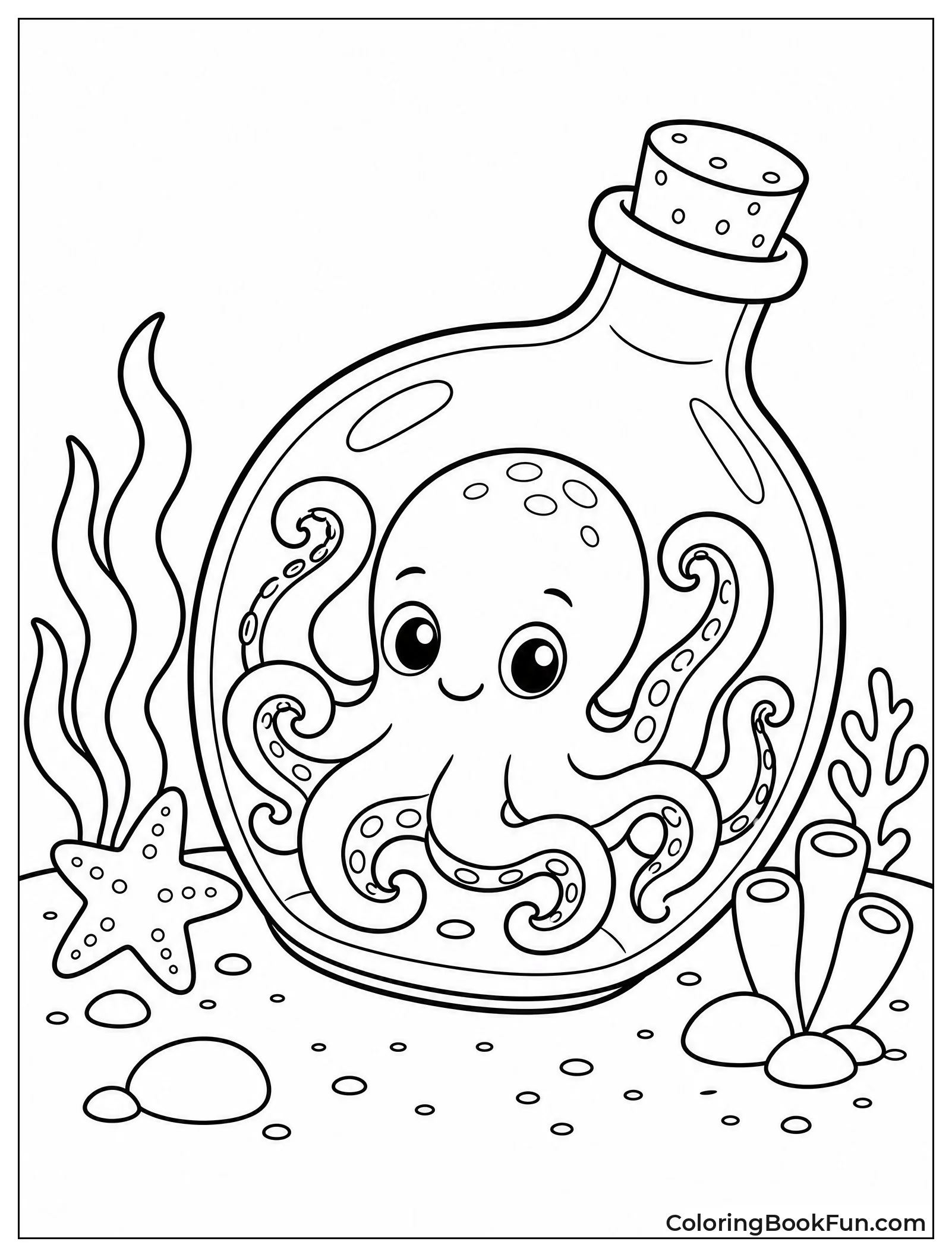 Tiny Kraken Inside a Bottle