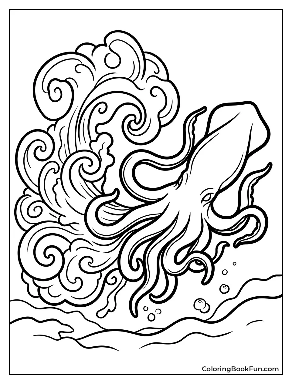 Kraken Releasing a Big Ink Cloud