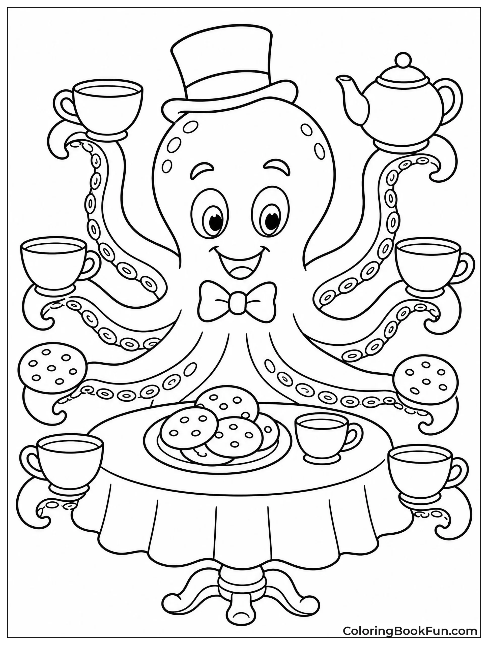Kraken Having a Tea Party