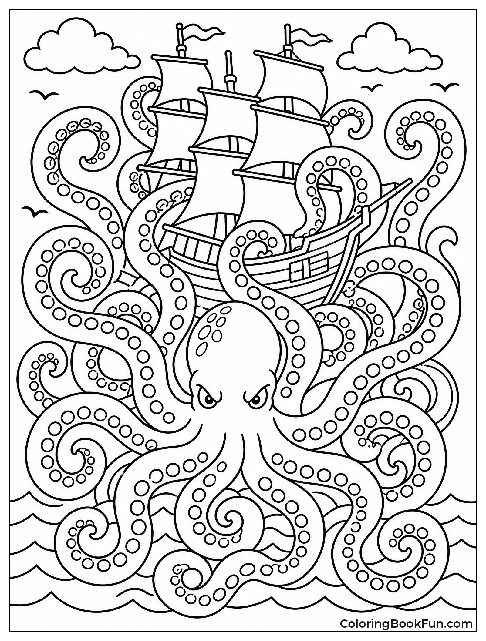 Tentacles Forming a Big Maze