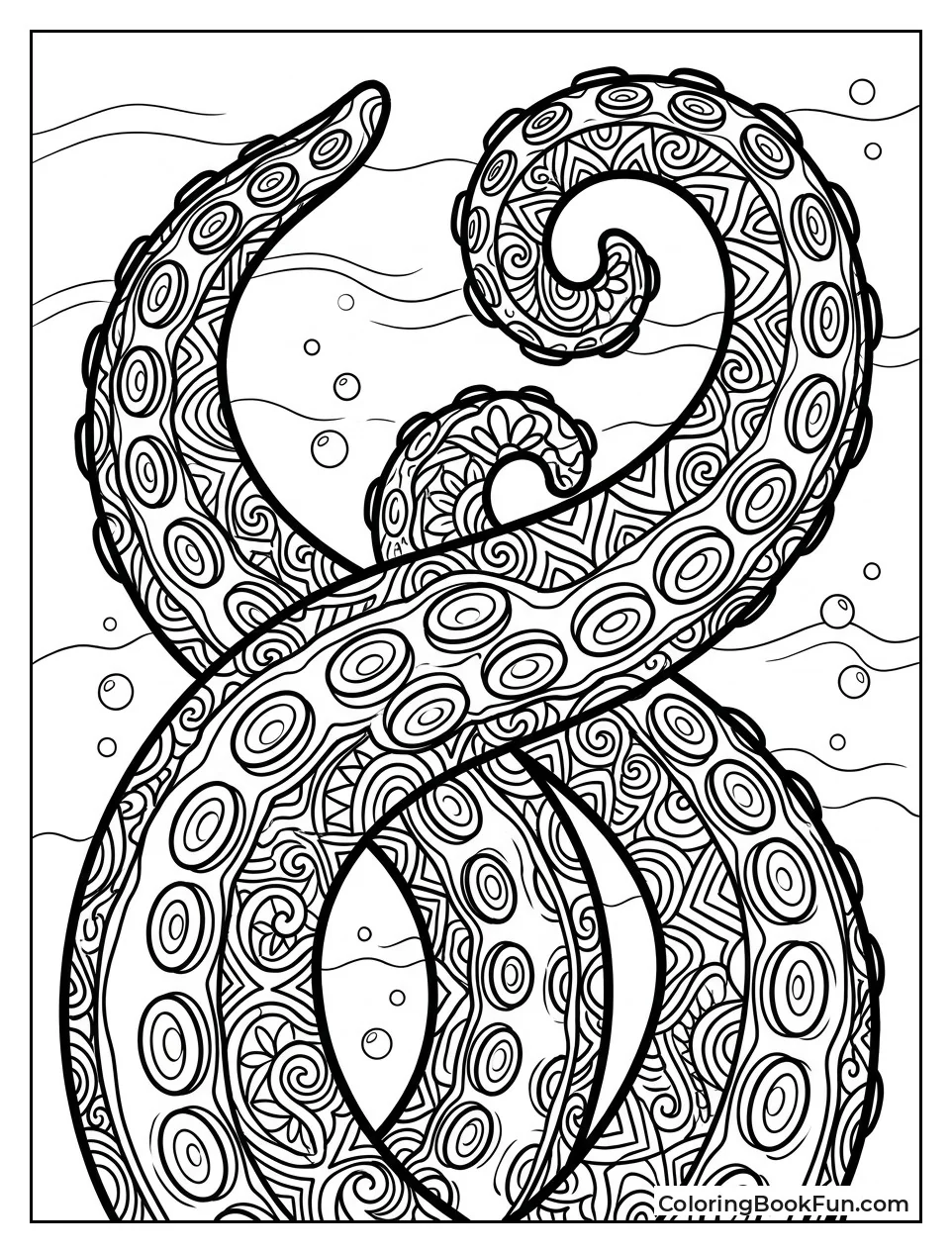 Zentangle Patterns on Tentacles