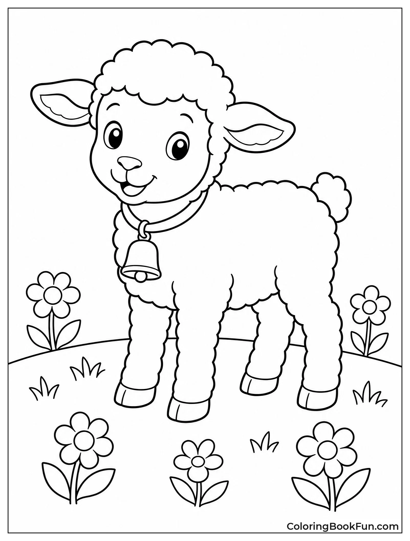 Lamb Wears Small Bell Collar