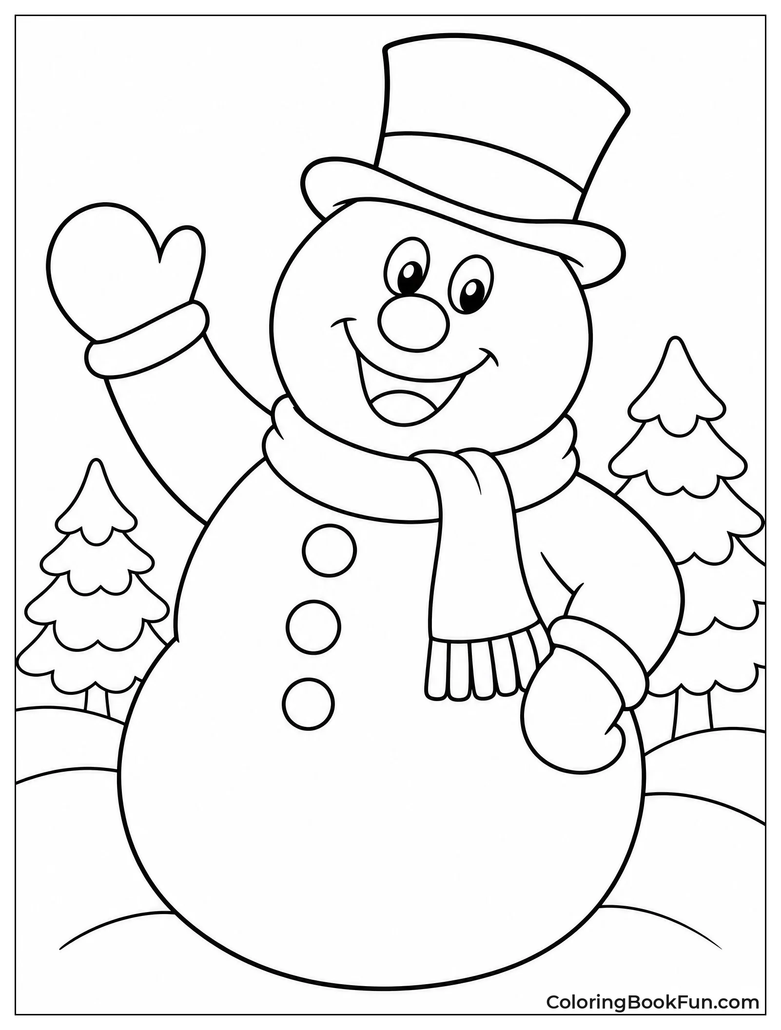 Giant Frosty Wearing His Top Hat