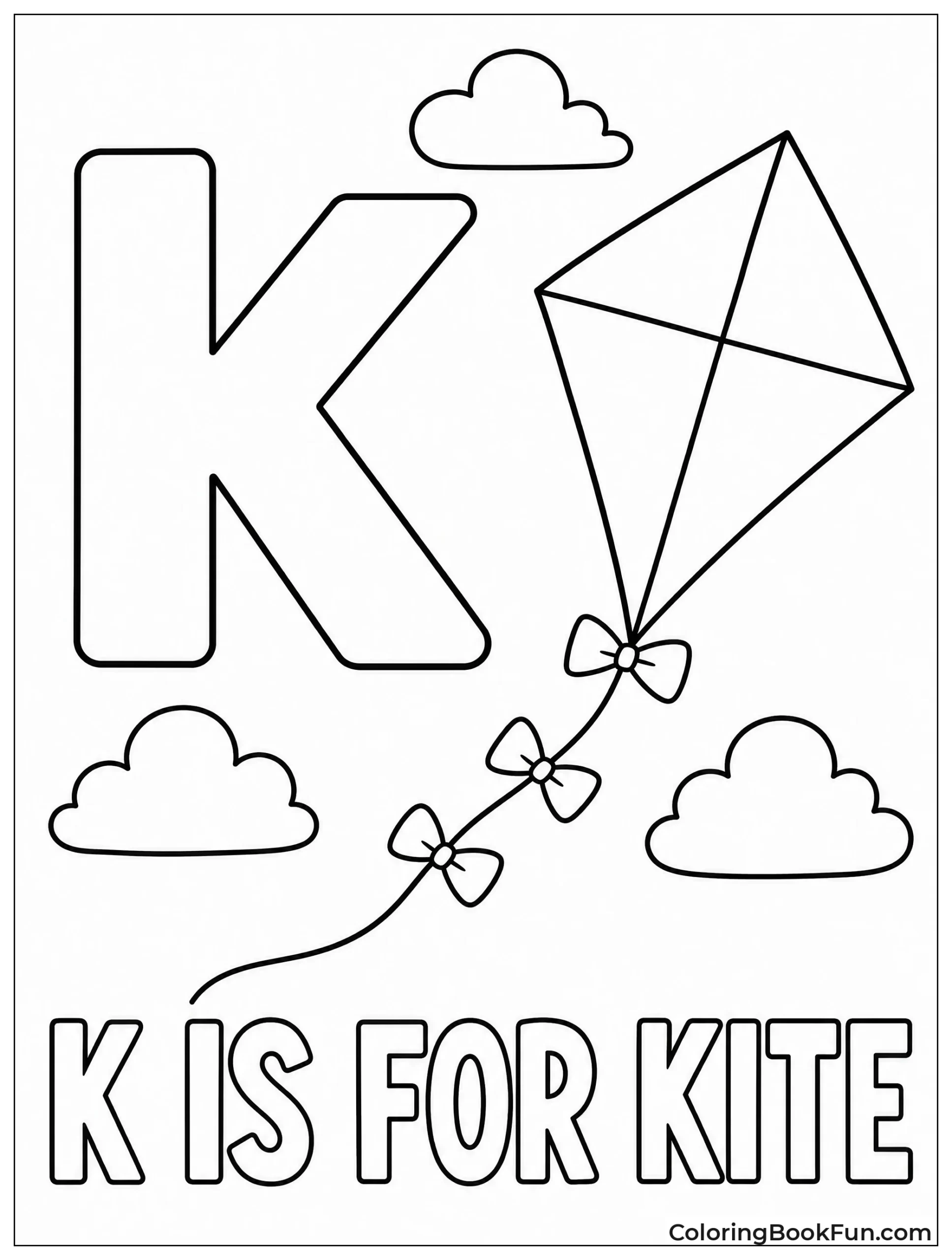 Letter K with Kite