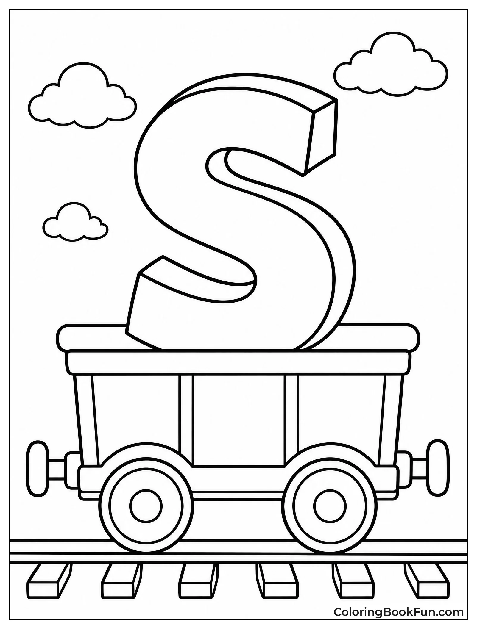 Train Car Carrying Giant S