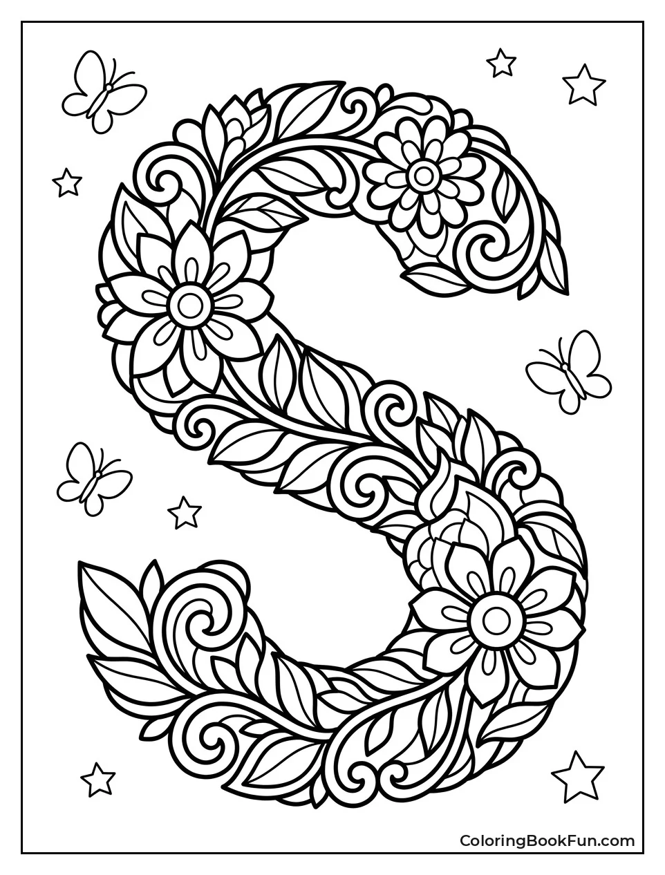 Floral S Made of Vines