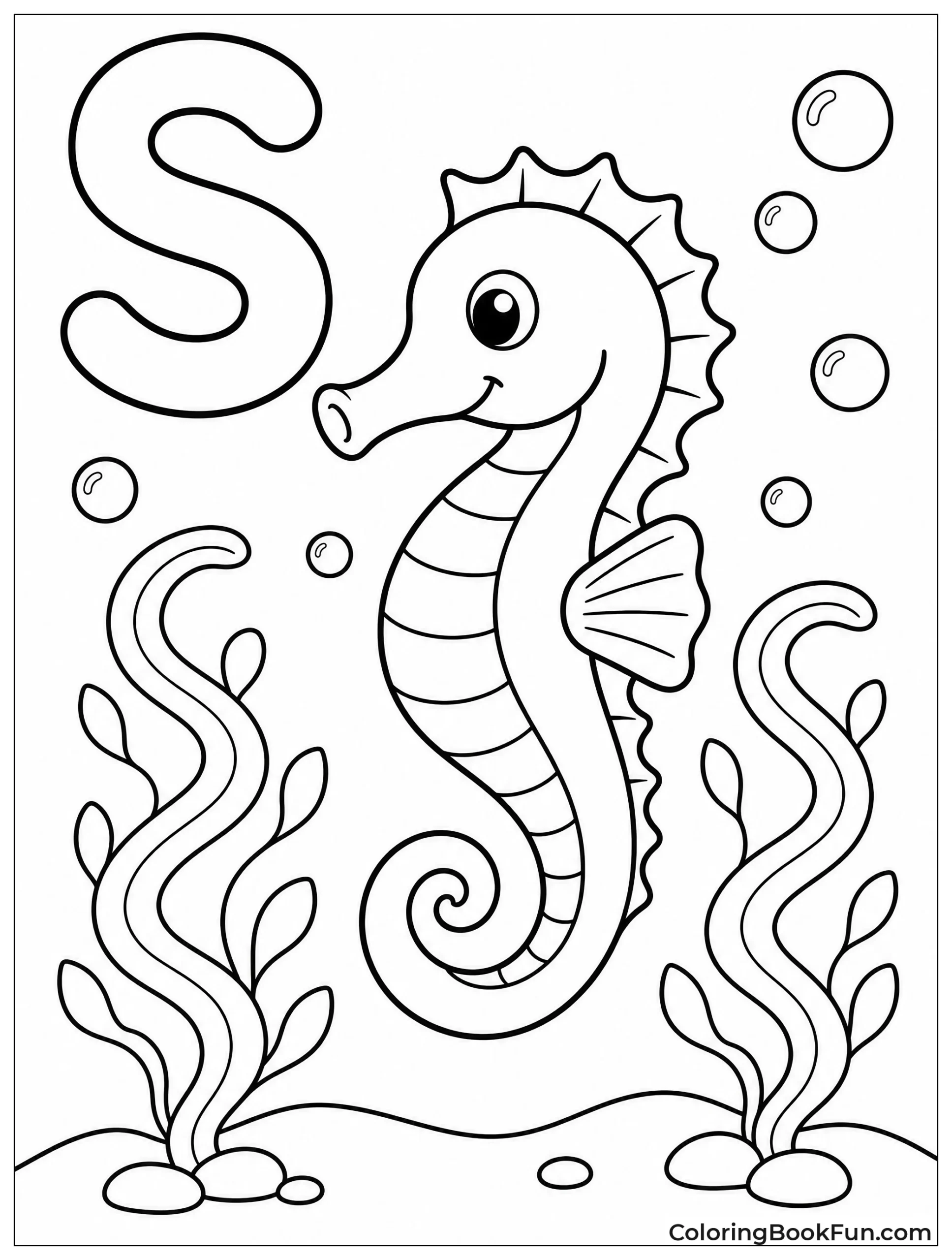 Seahorse Floating by S Seaweed