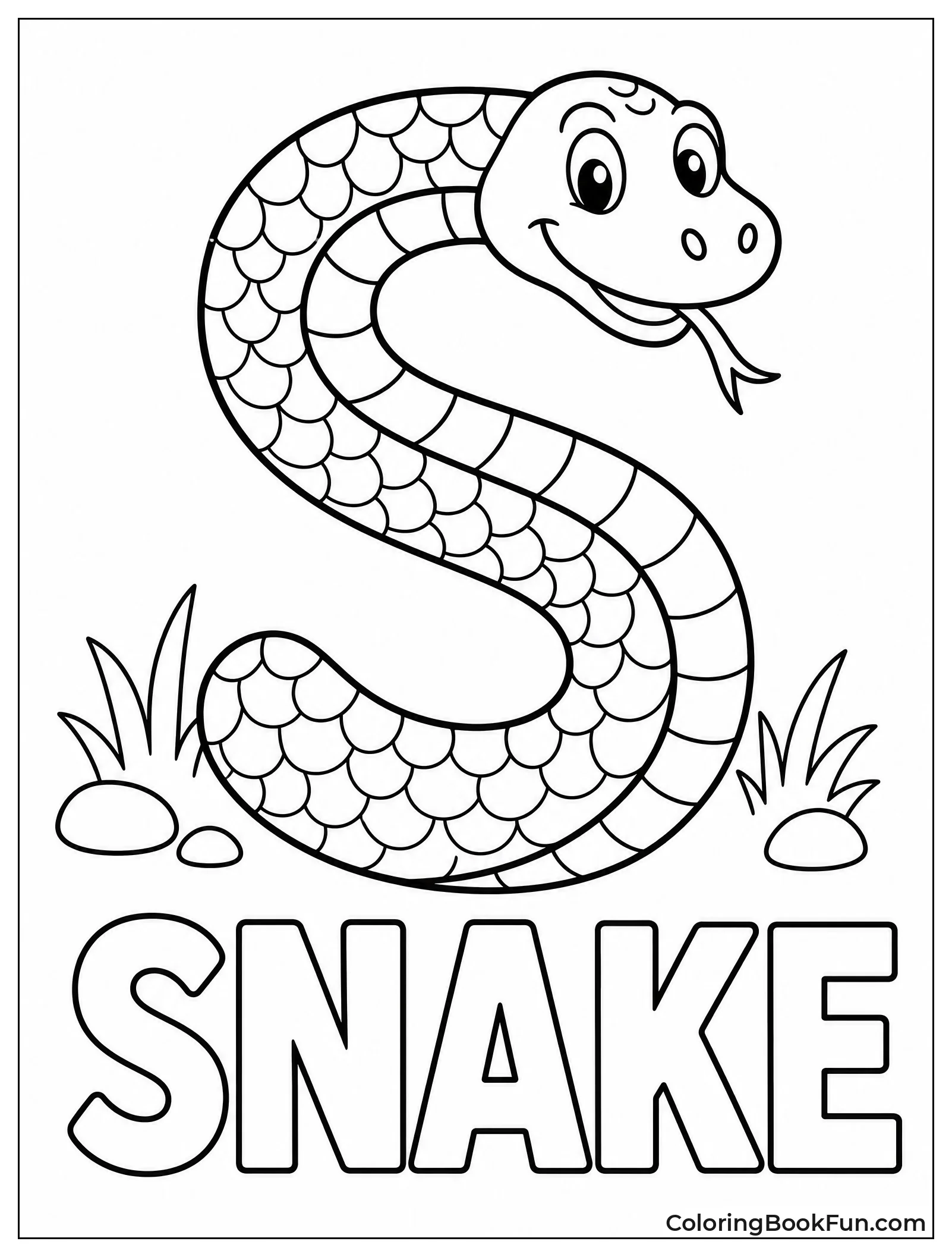 Snake Curved into Big S