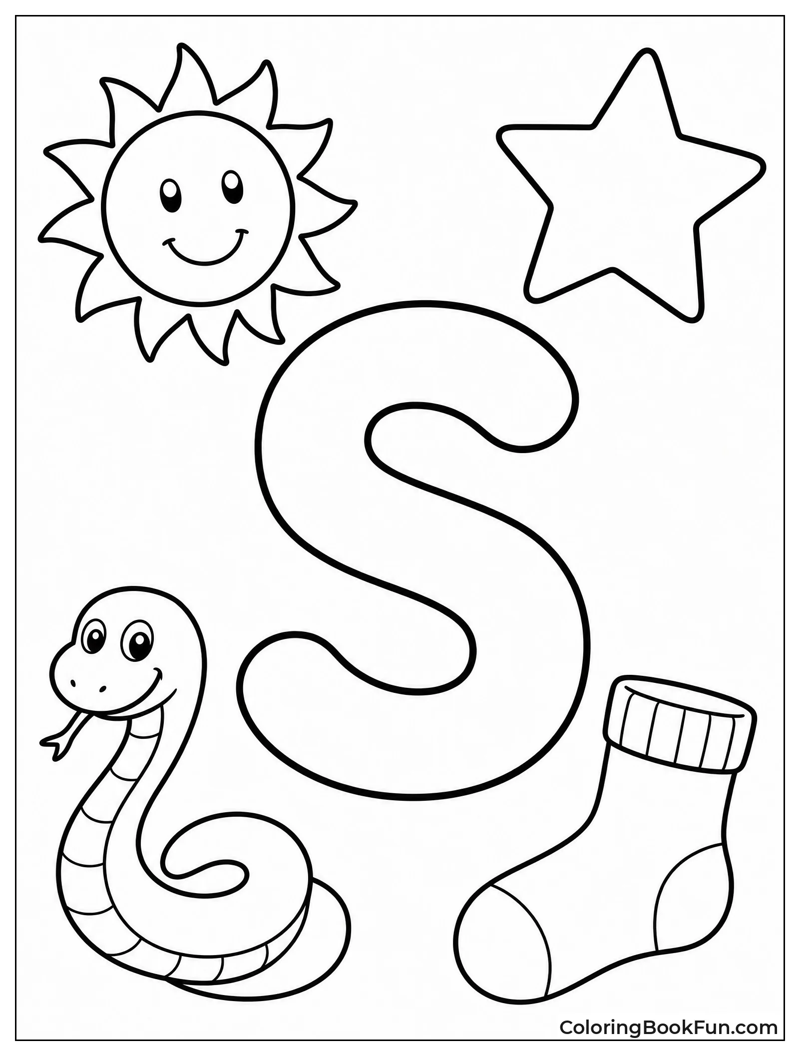 S with Sun Star Snake