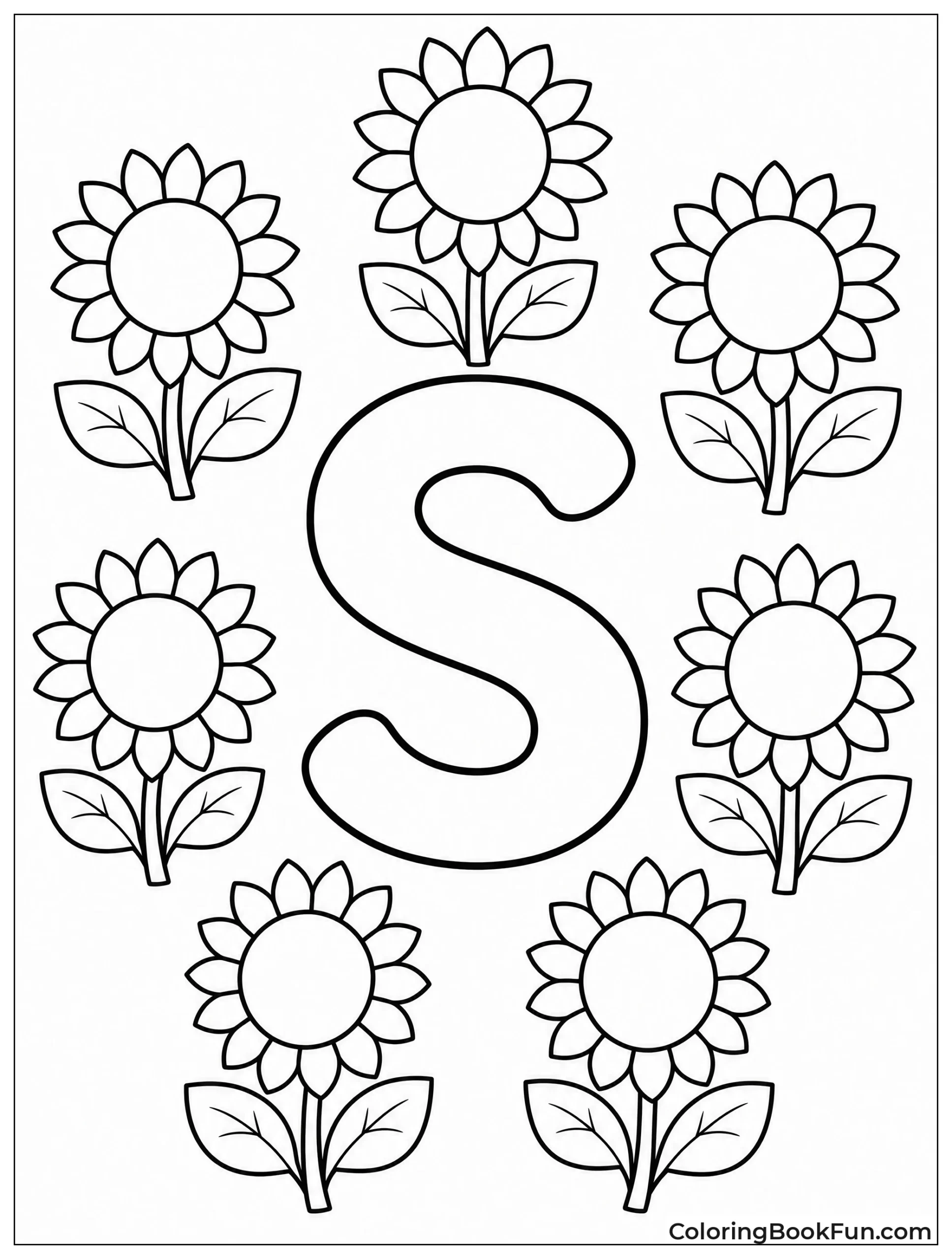 Seven Sunflowers Around S