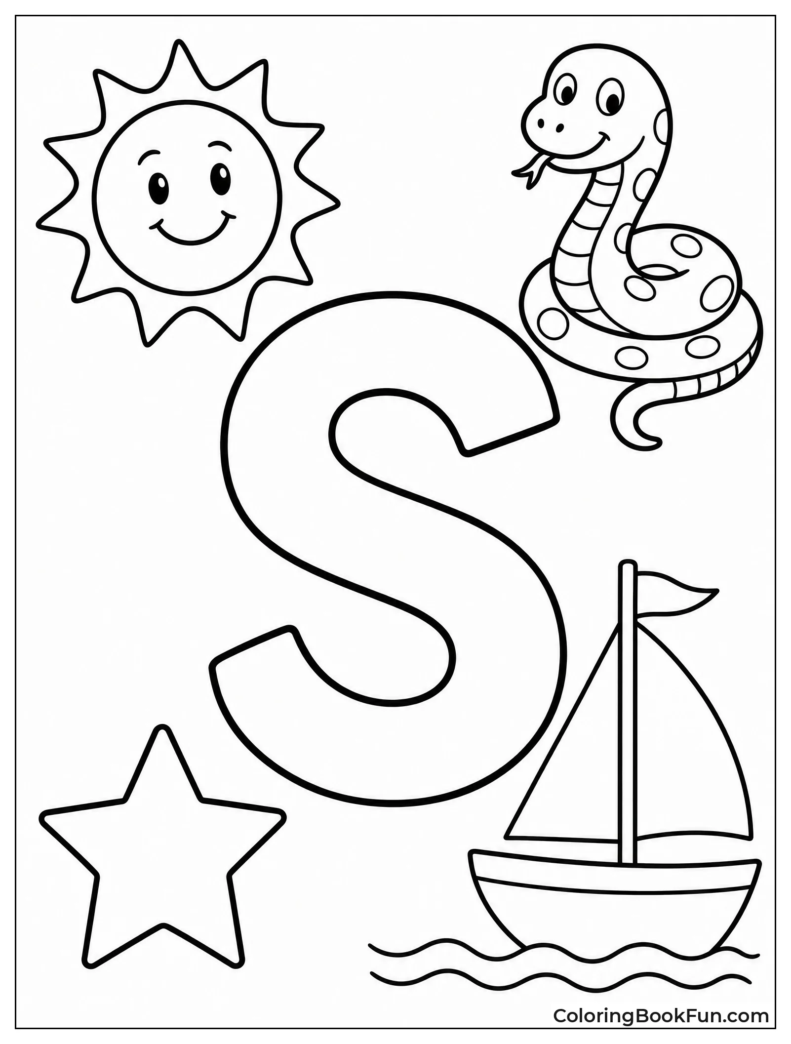 Bold Uppercase S for Tracing