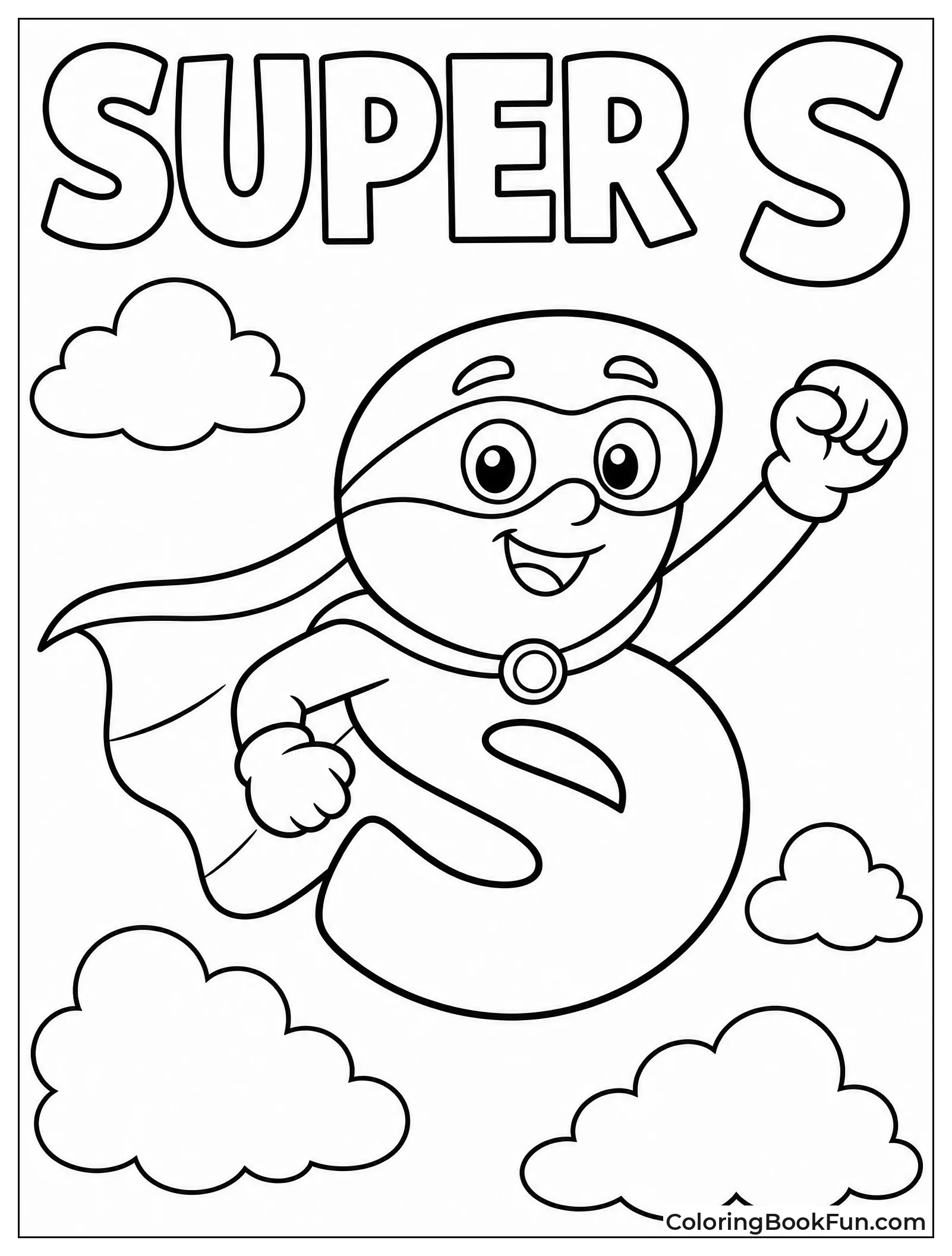 Superhero Flying with S Cape