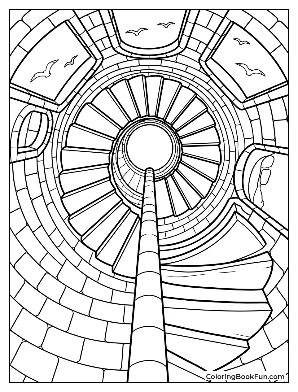 Looking Up Spiral Staircase