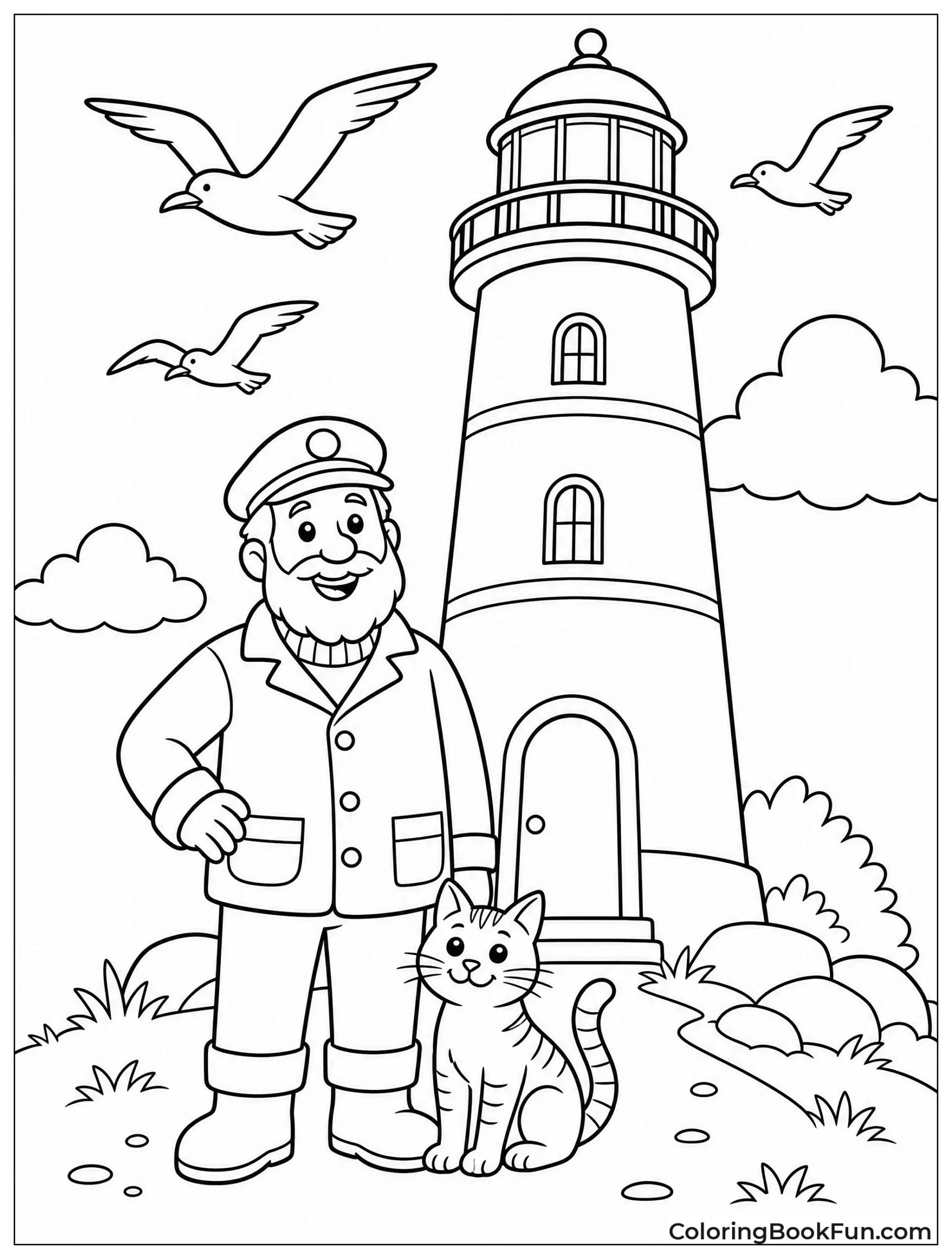 Keeper Standing With His Cat