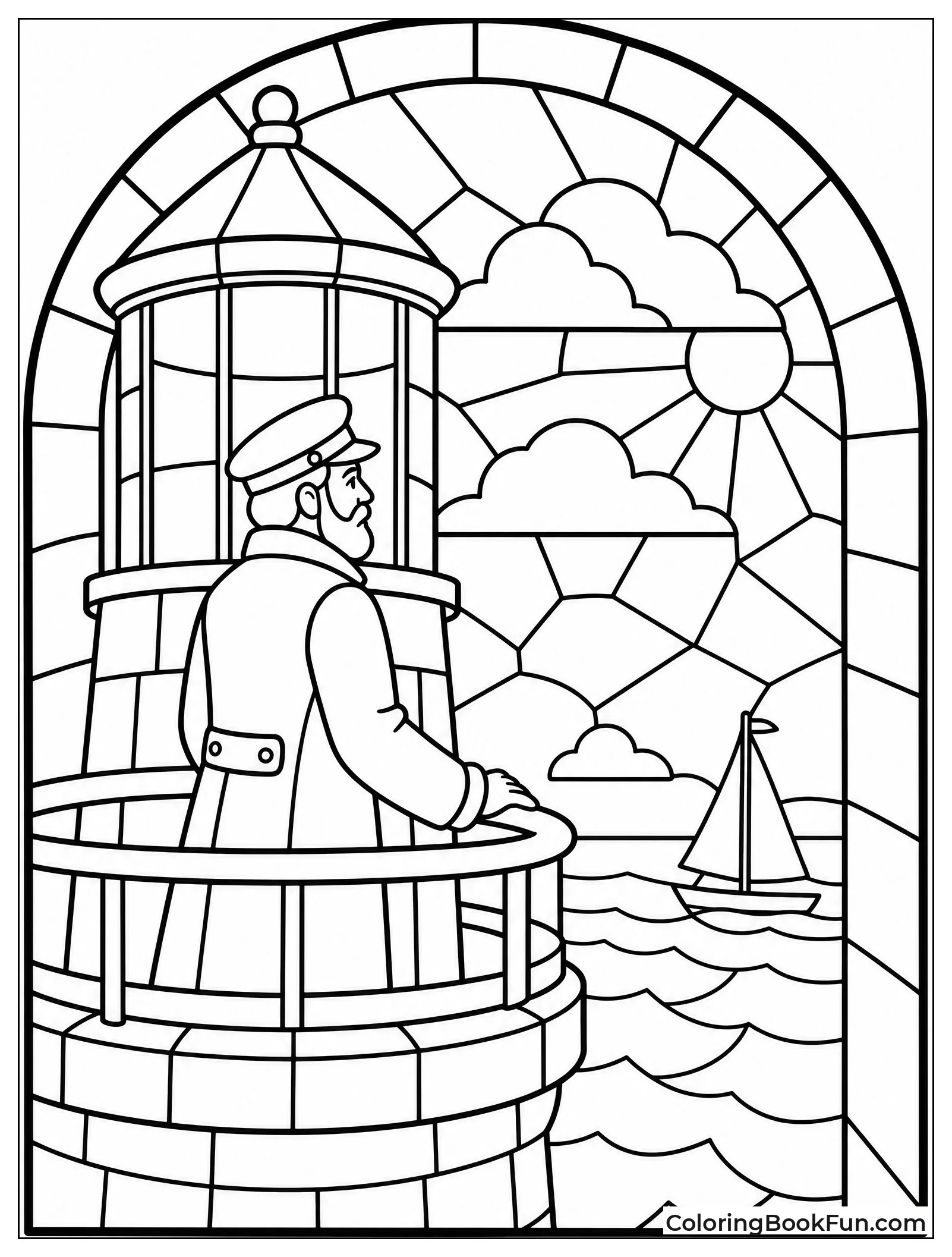 Keeper in Stained Glass Window