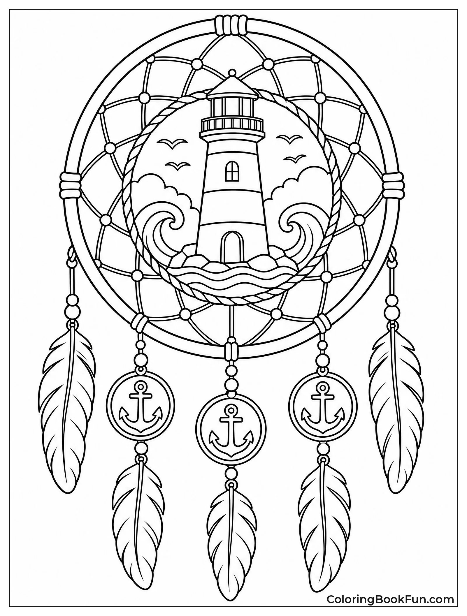 Dreamcatcher With Lighthouse Center