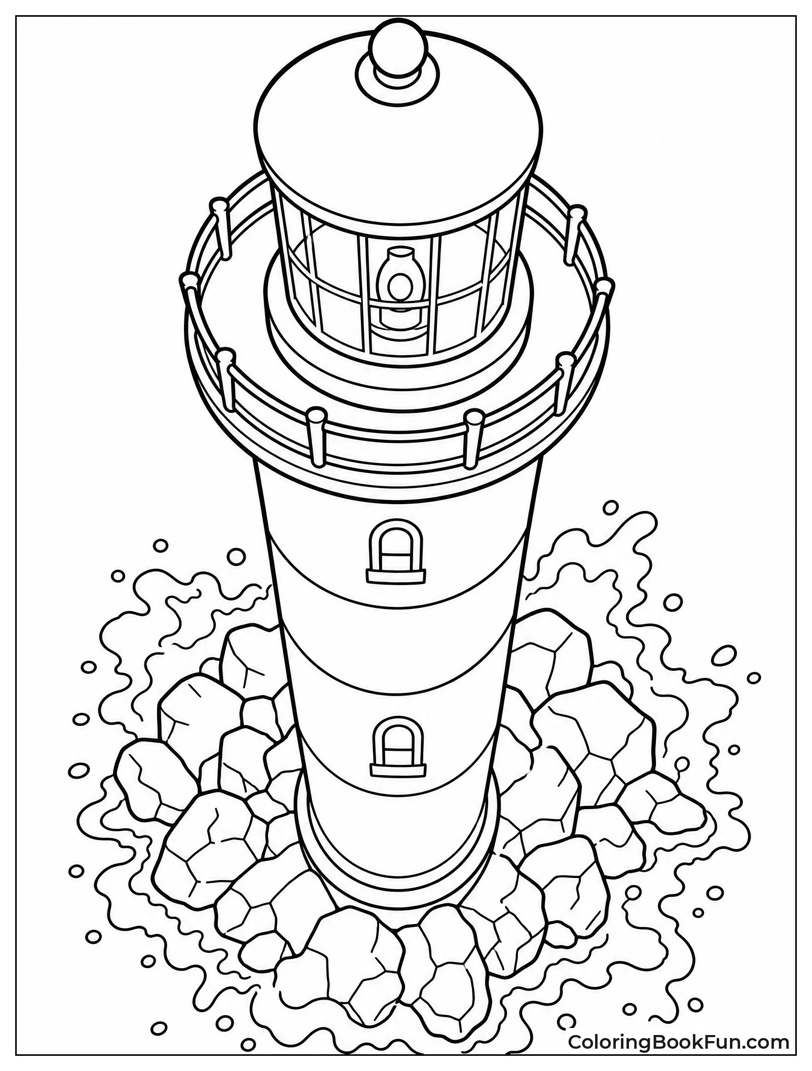 Top View Down Lighthouse Tower