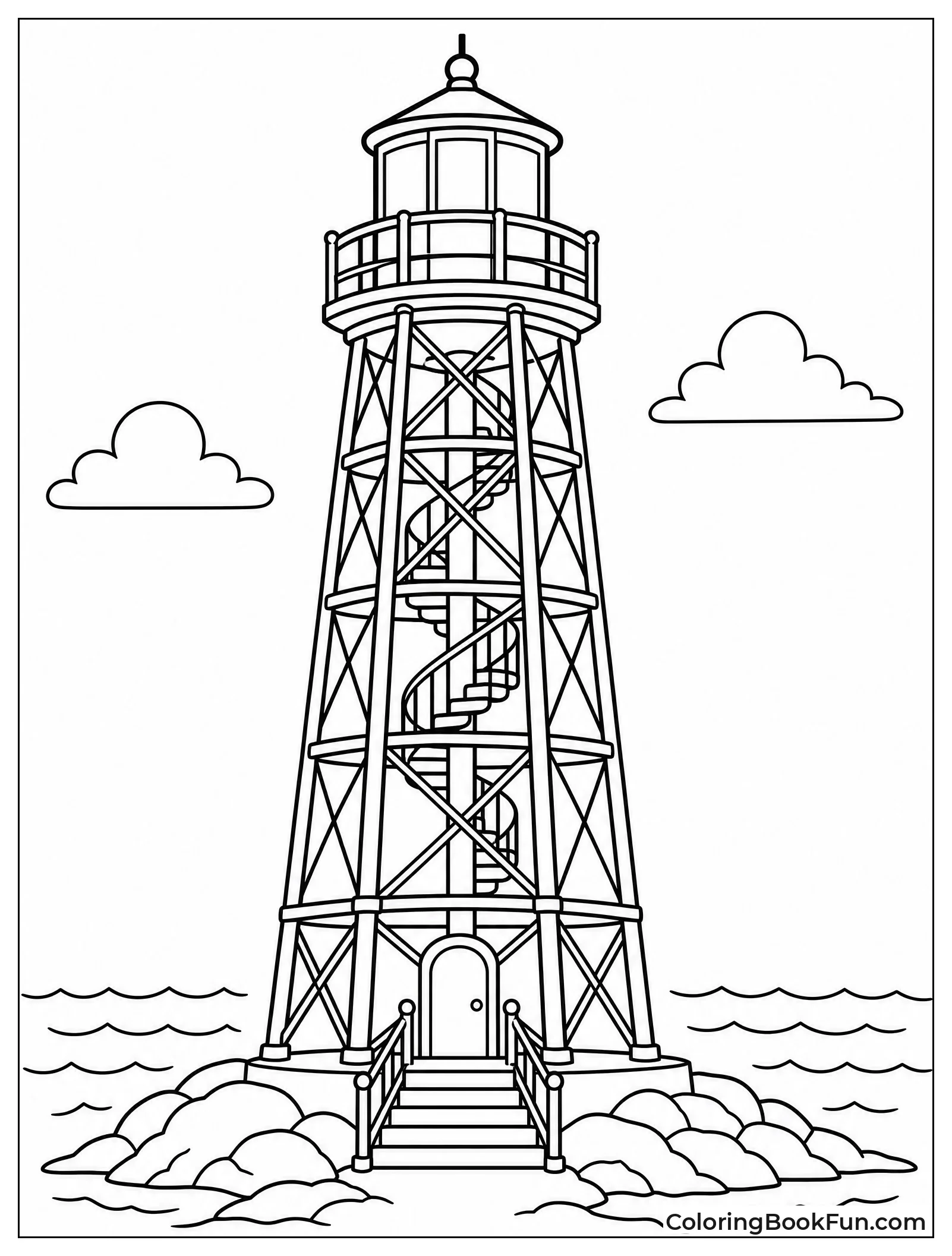 Iron Tower With Spiral Stairs