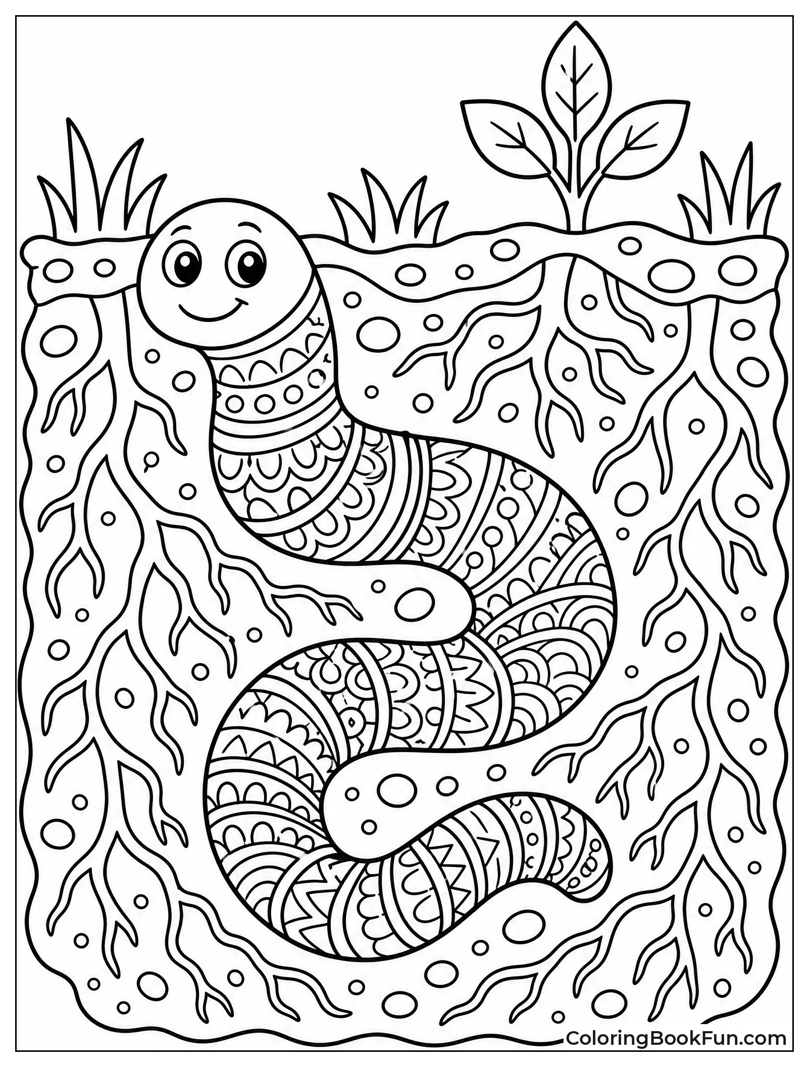 Worm Forms A Mandala Pattern