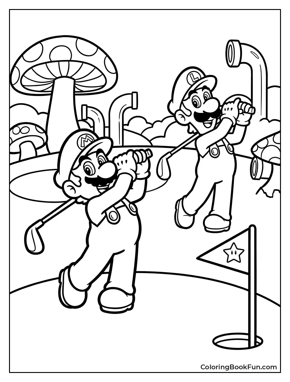 Mario Swings Club with Luigi