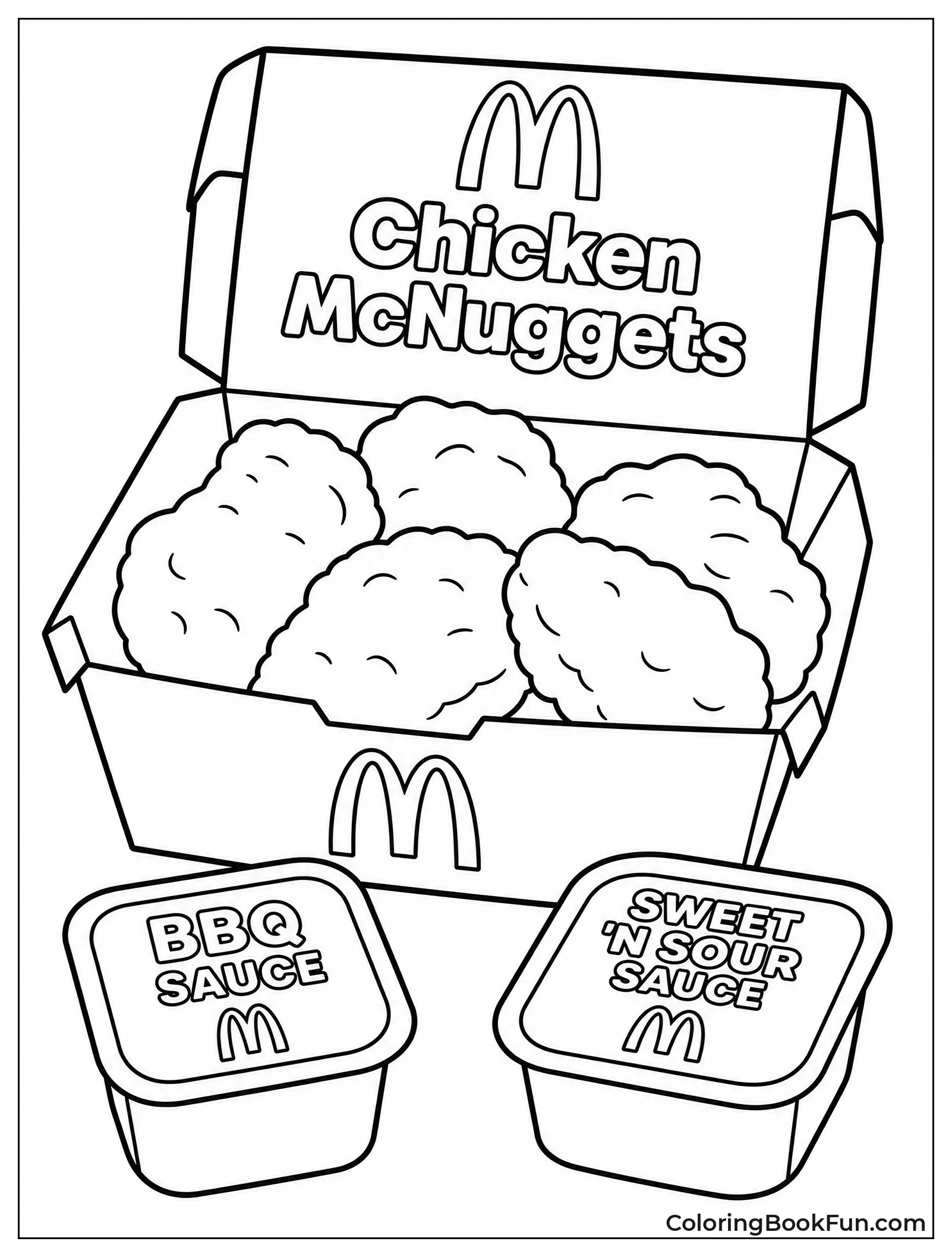 Box of Chicken Nuggets with Sauces