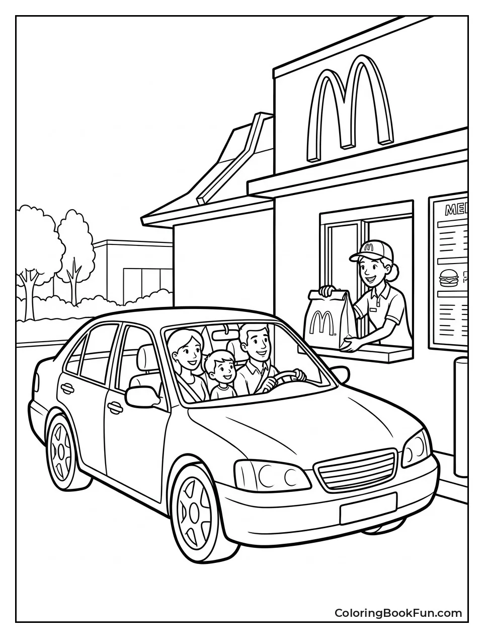 Car Gets Bag at Window