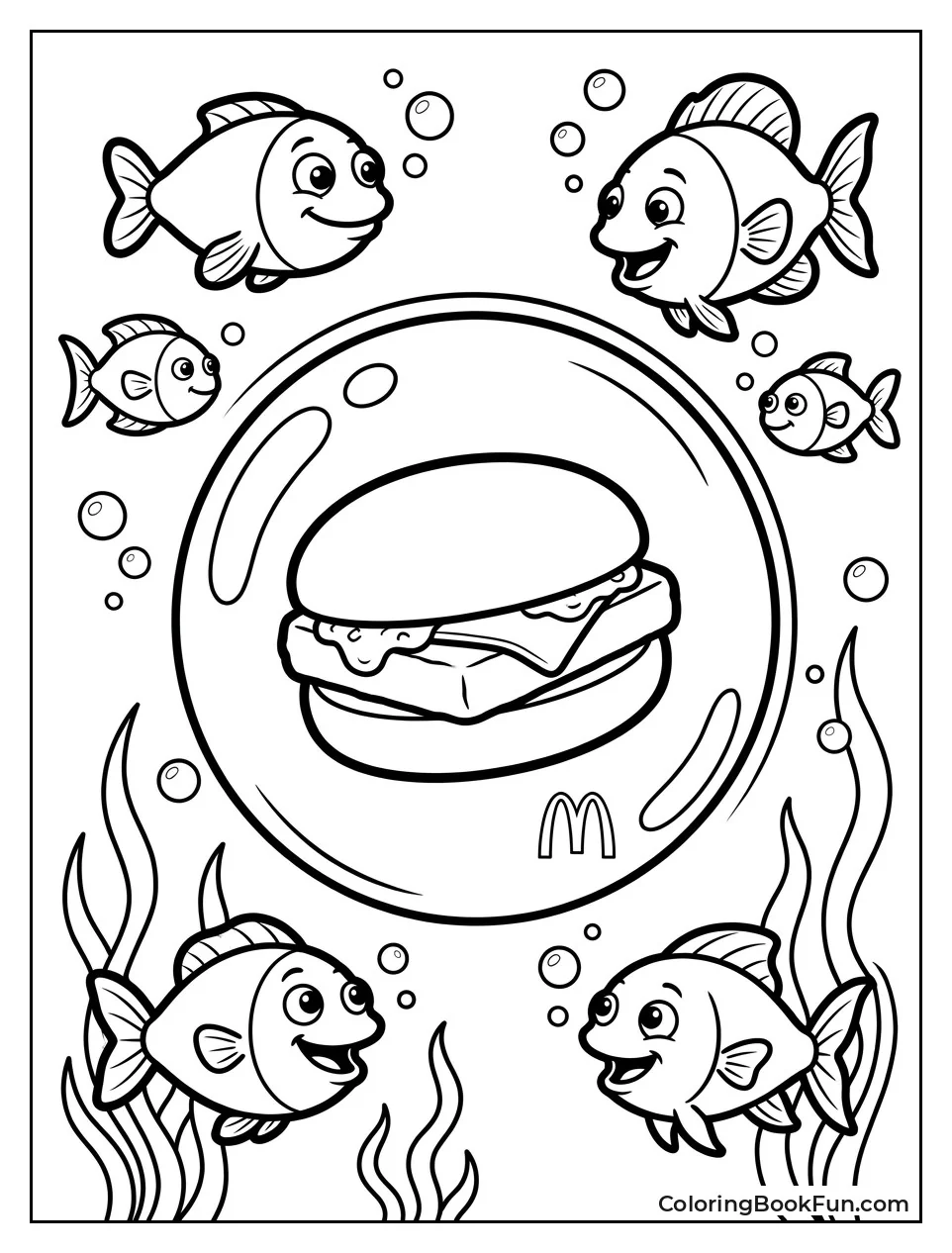 Fish Sandwich Floats in Bubble