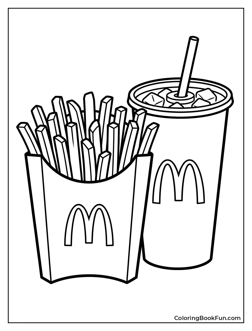 Fries Sit beside Soda Cup