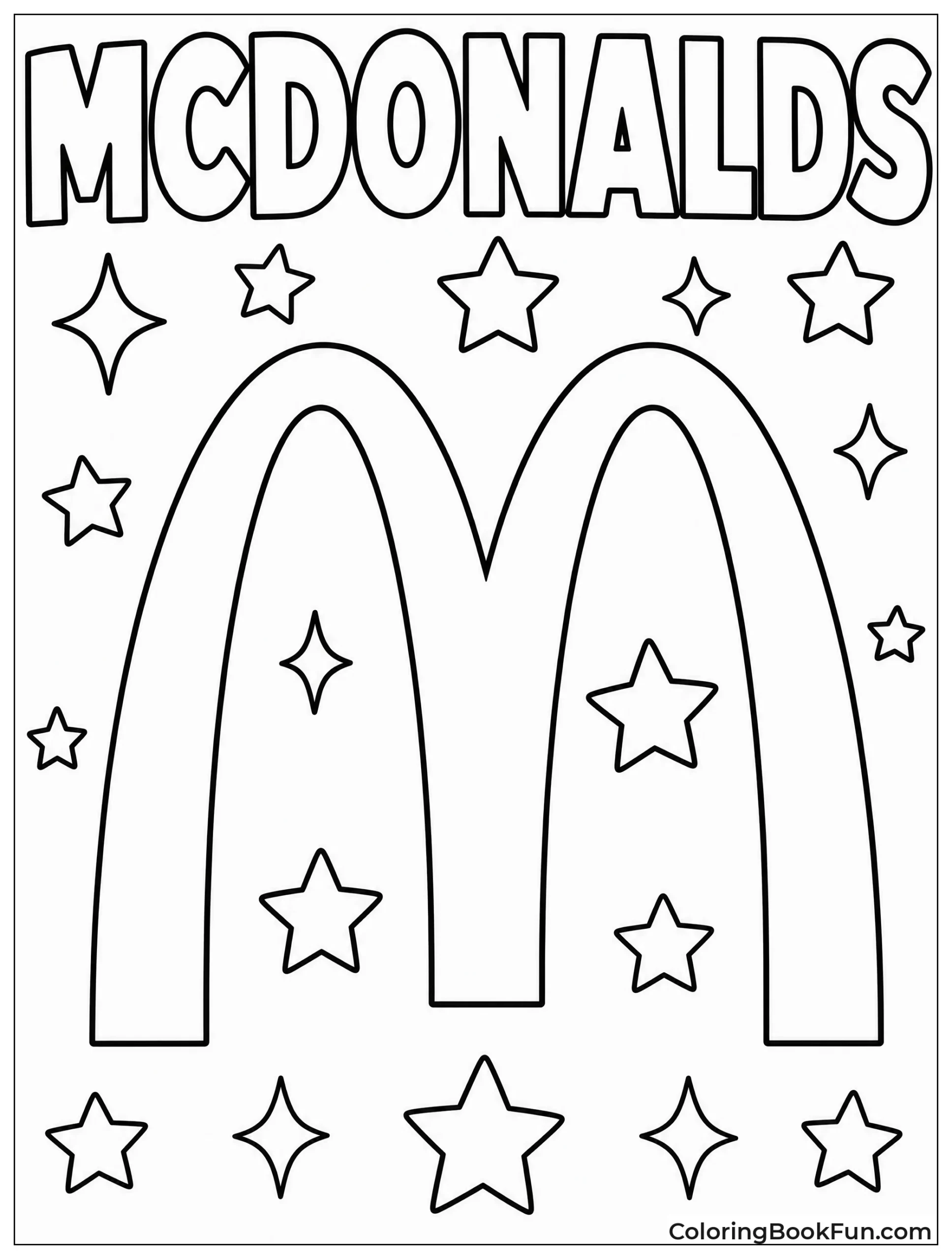 Golden Arches Shine with Stars