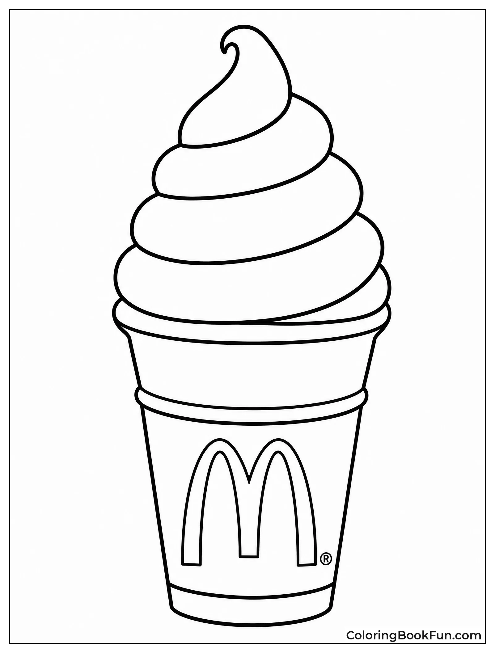 Soft Serve Cone Swirls Perfectly