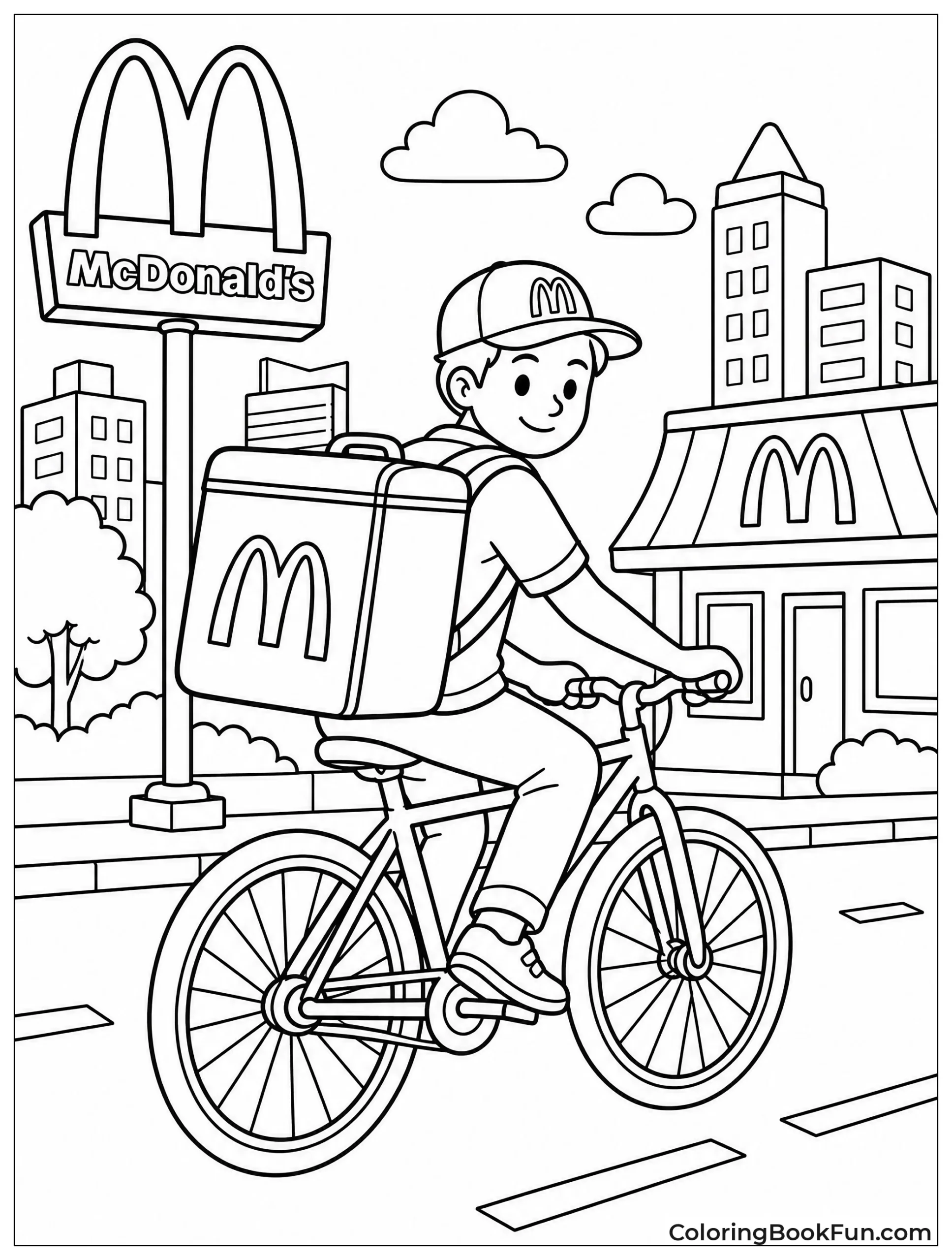 Bike Delivers McDonald's Food