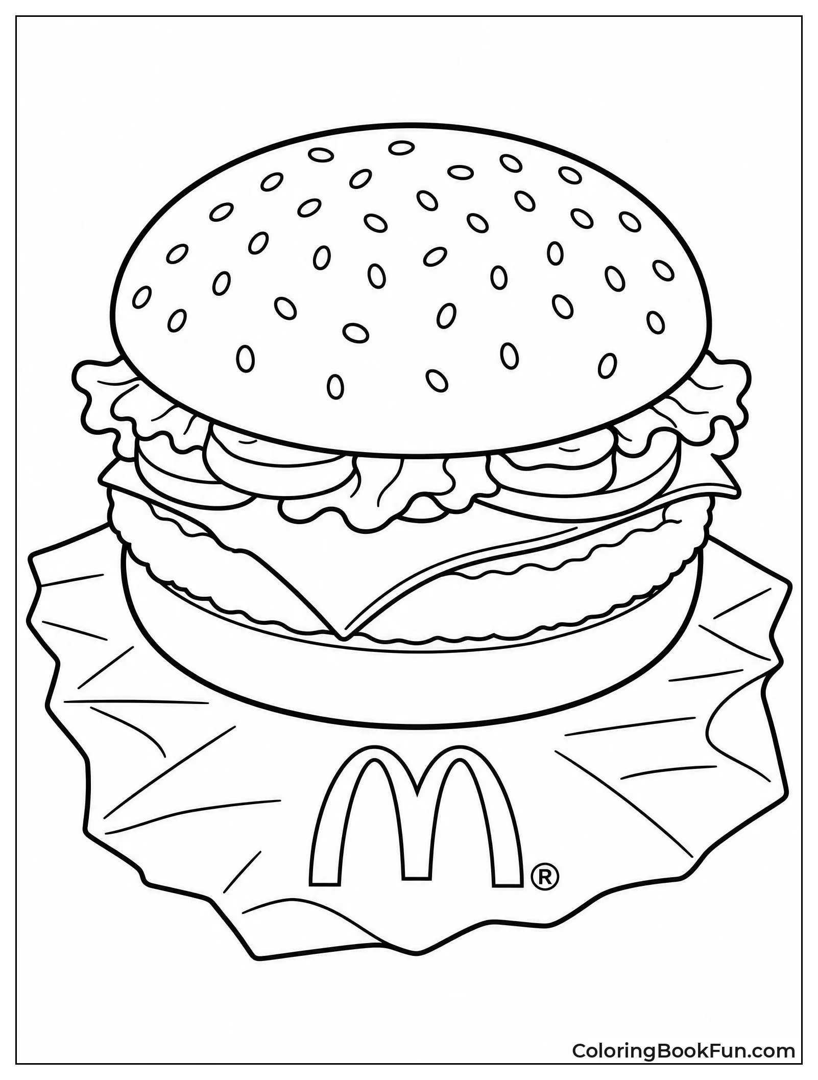 Hamburger with Sesame Seed Bun