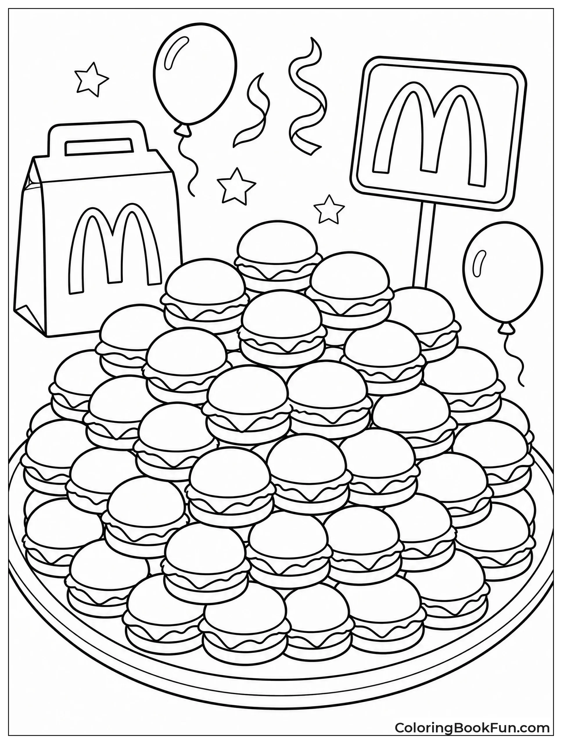Tiny Burgers Fill Party Platter