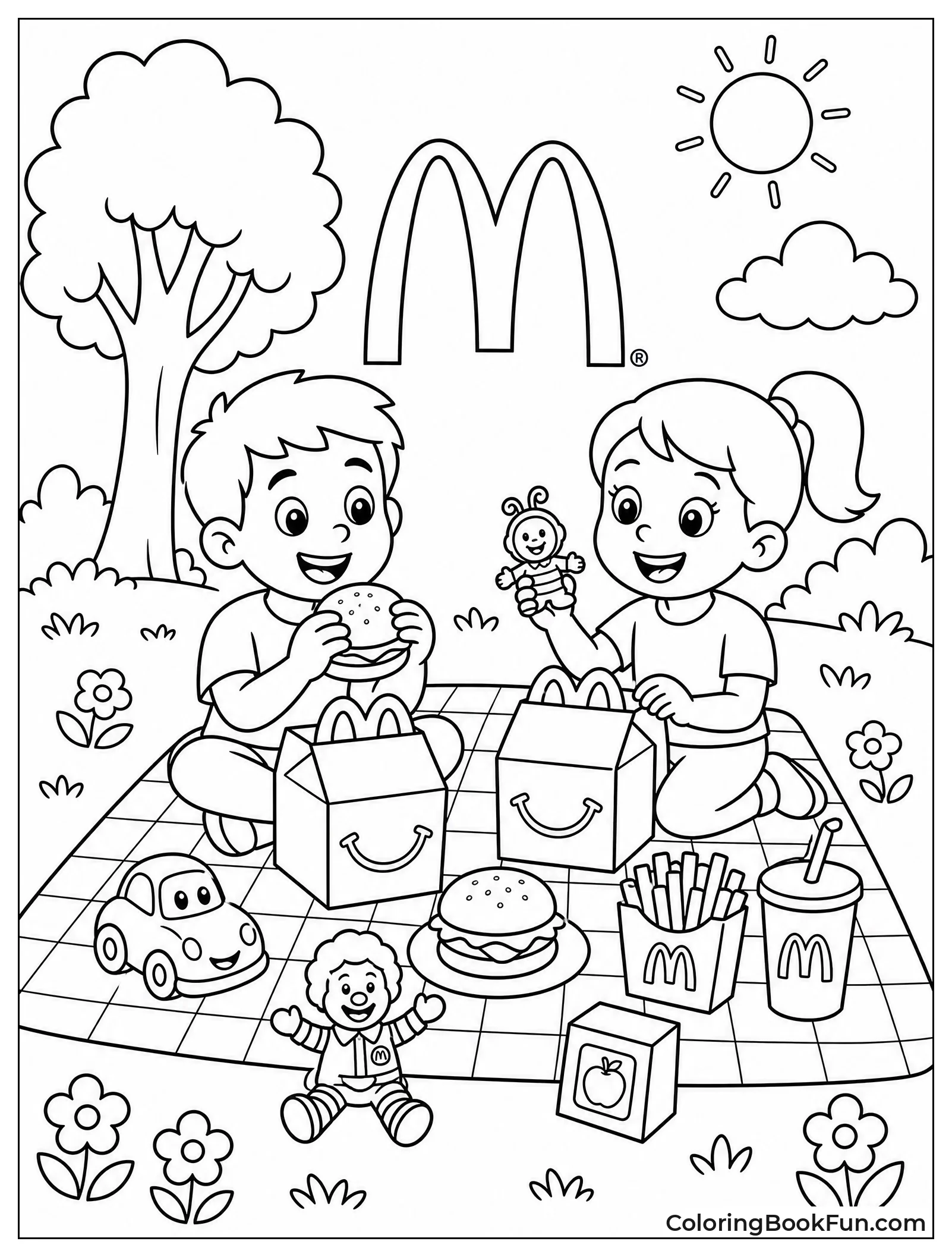 Kids Picnic with Happy Meals