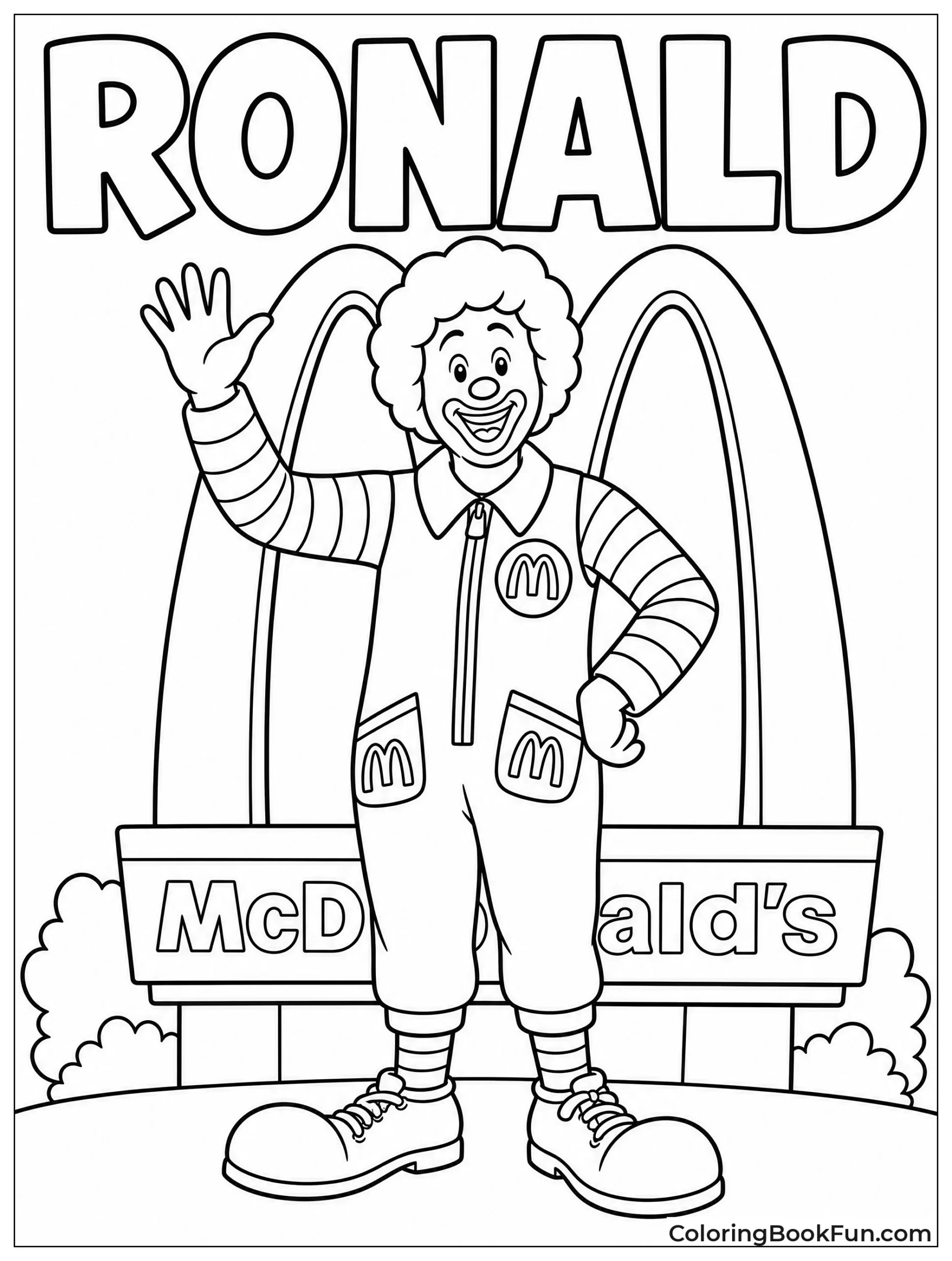 Ronald Waves near Golden Arches