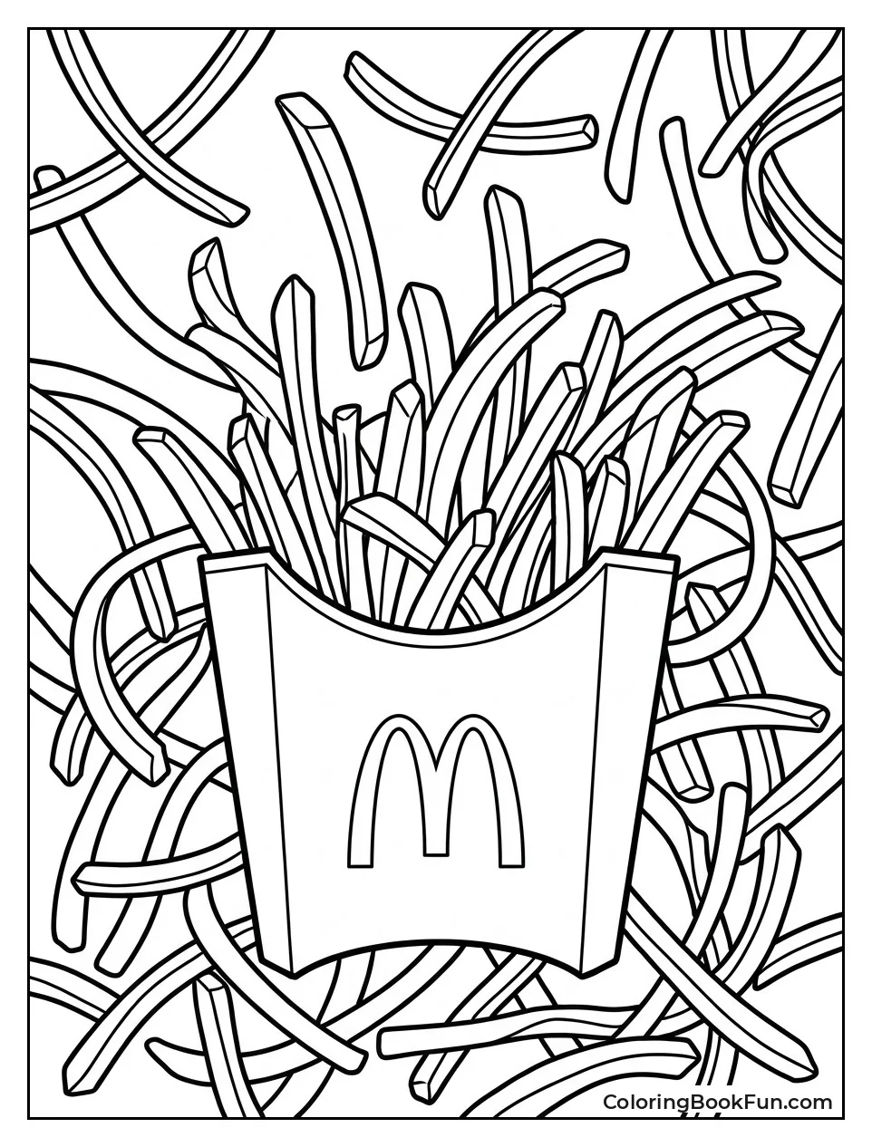 Fries Spill from Red Box