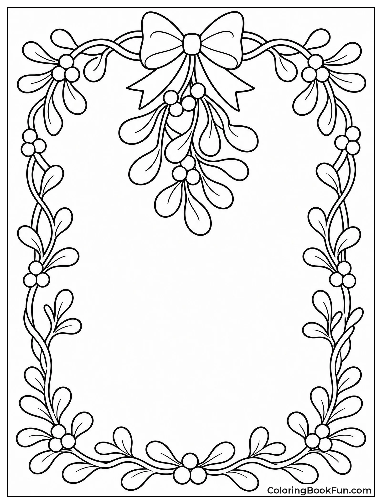 Mistletoe Vines Making a Border