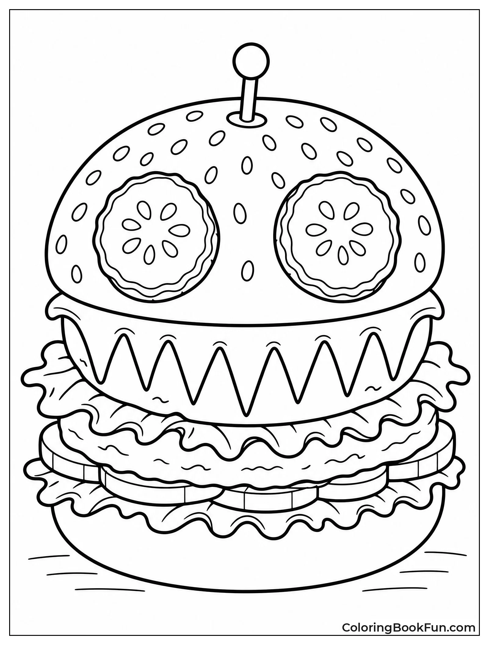 Monster Burger with Cheese Teeth