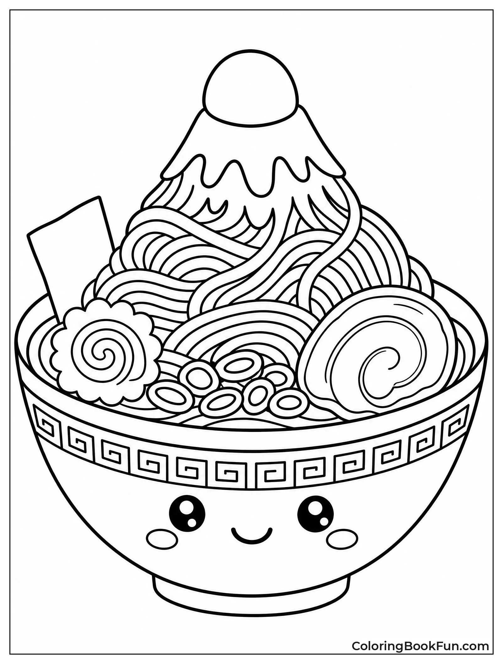 Noodles Piled Like Mt Fuji