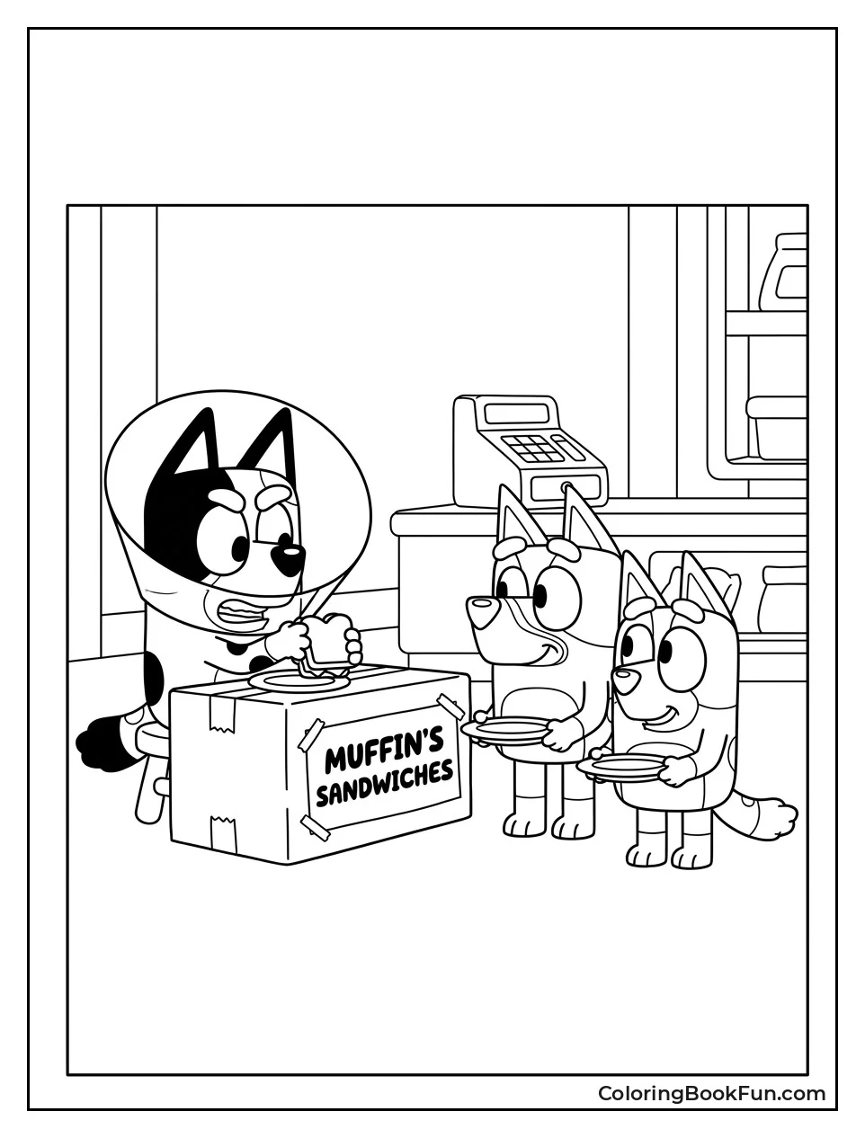 Muffin Playing Sandwich Shop Game