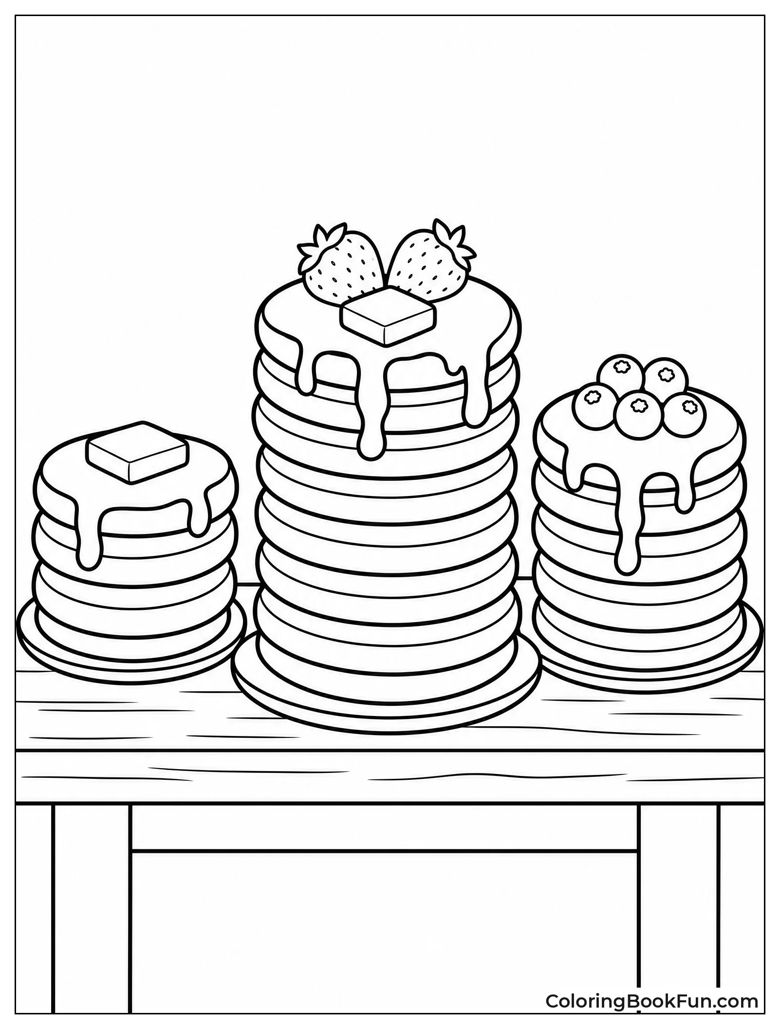 Three Different Pancake Stacks