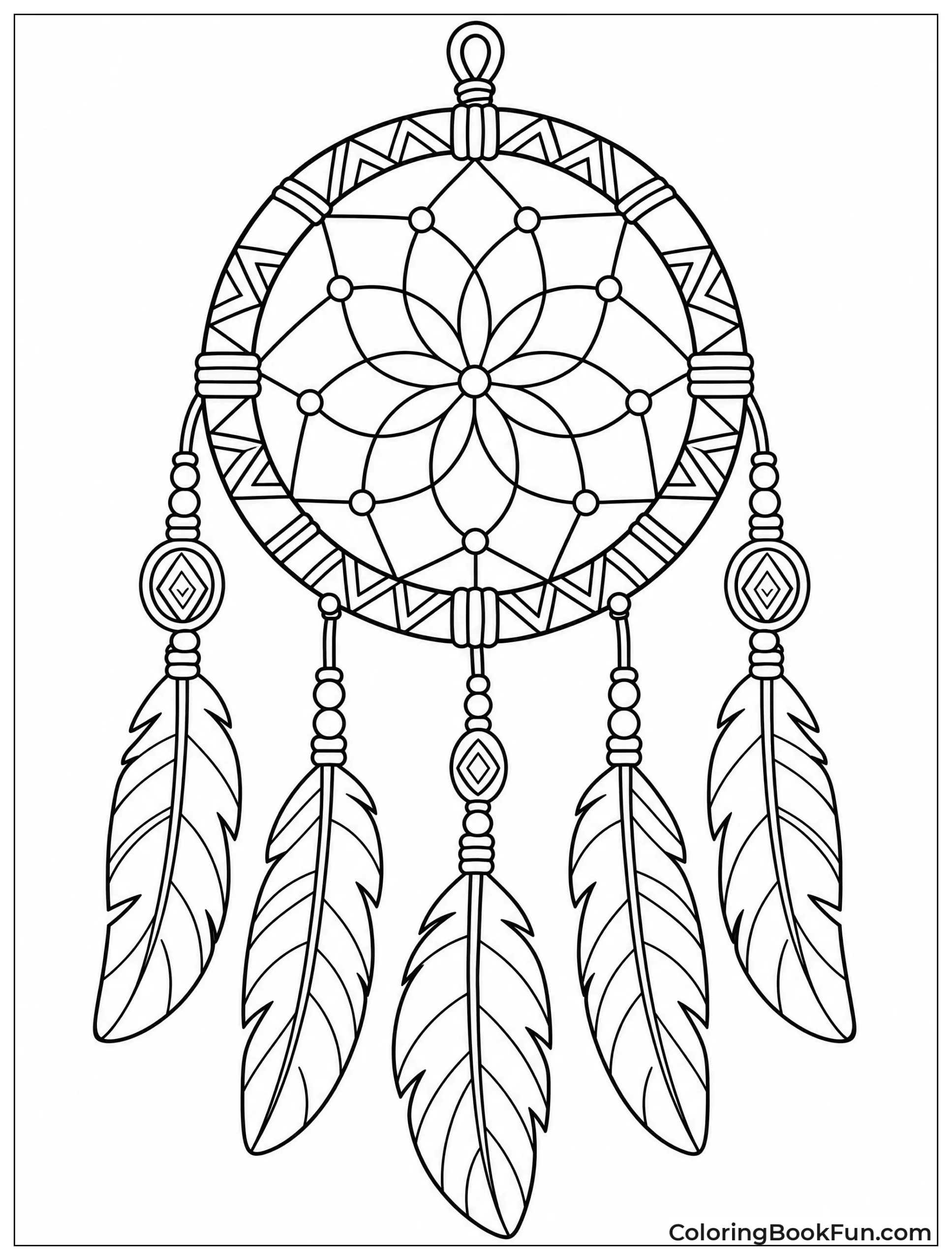 Native Patterns with Beads and Feathers