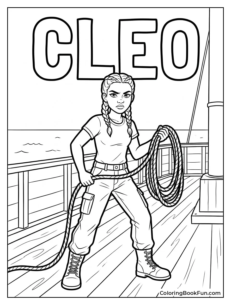 Cleo on Ship Deck