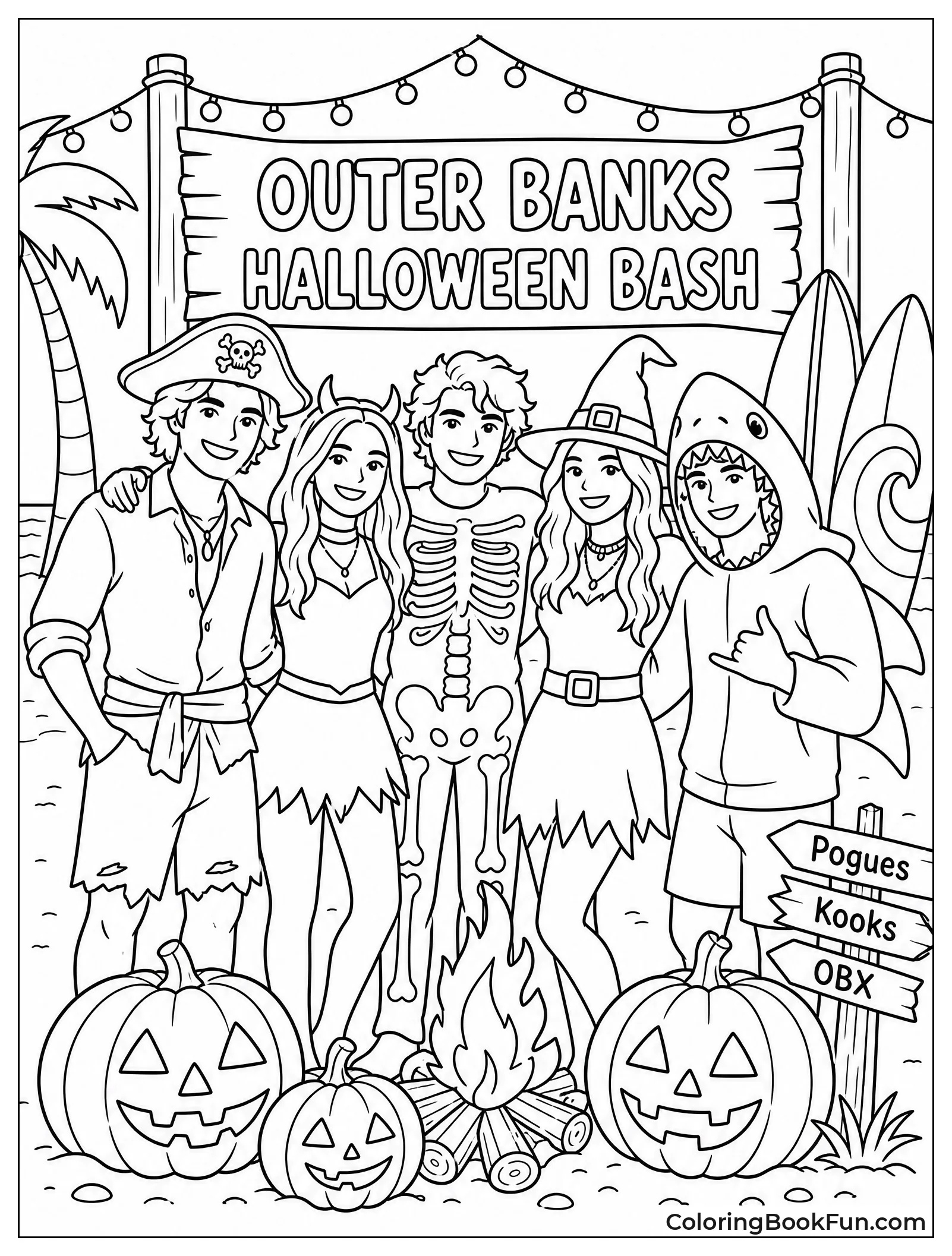 Halloween Party on Beach