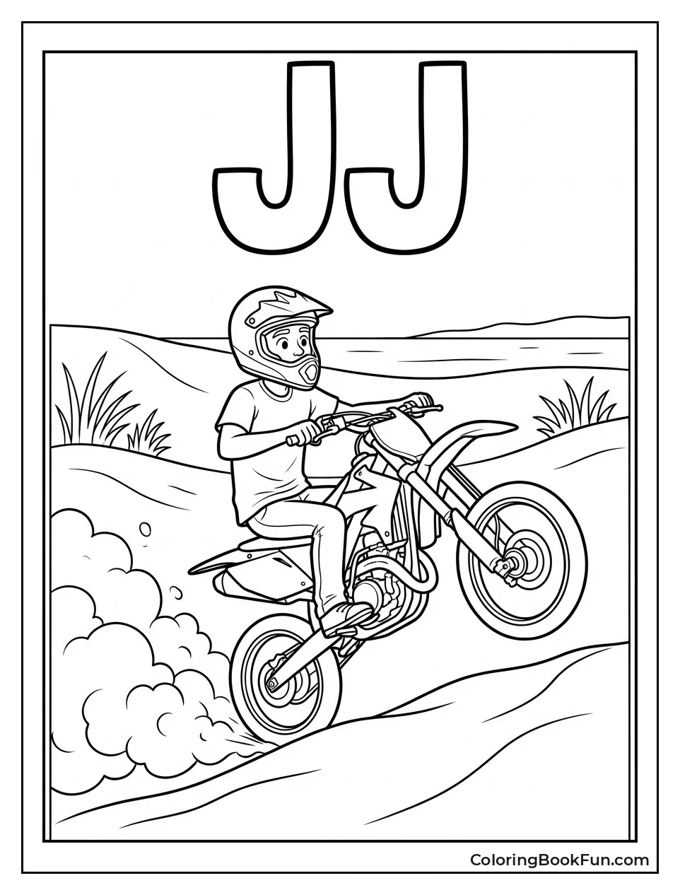 JJ Doing Wheelie on Dirt Bike