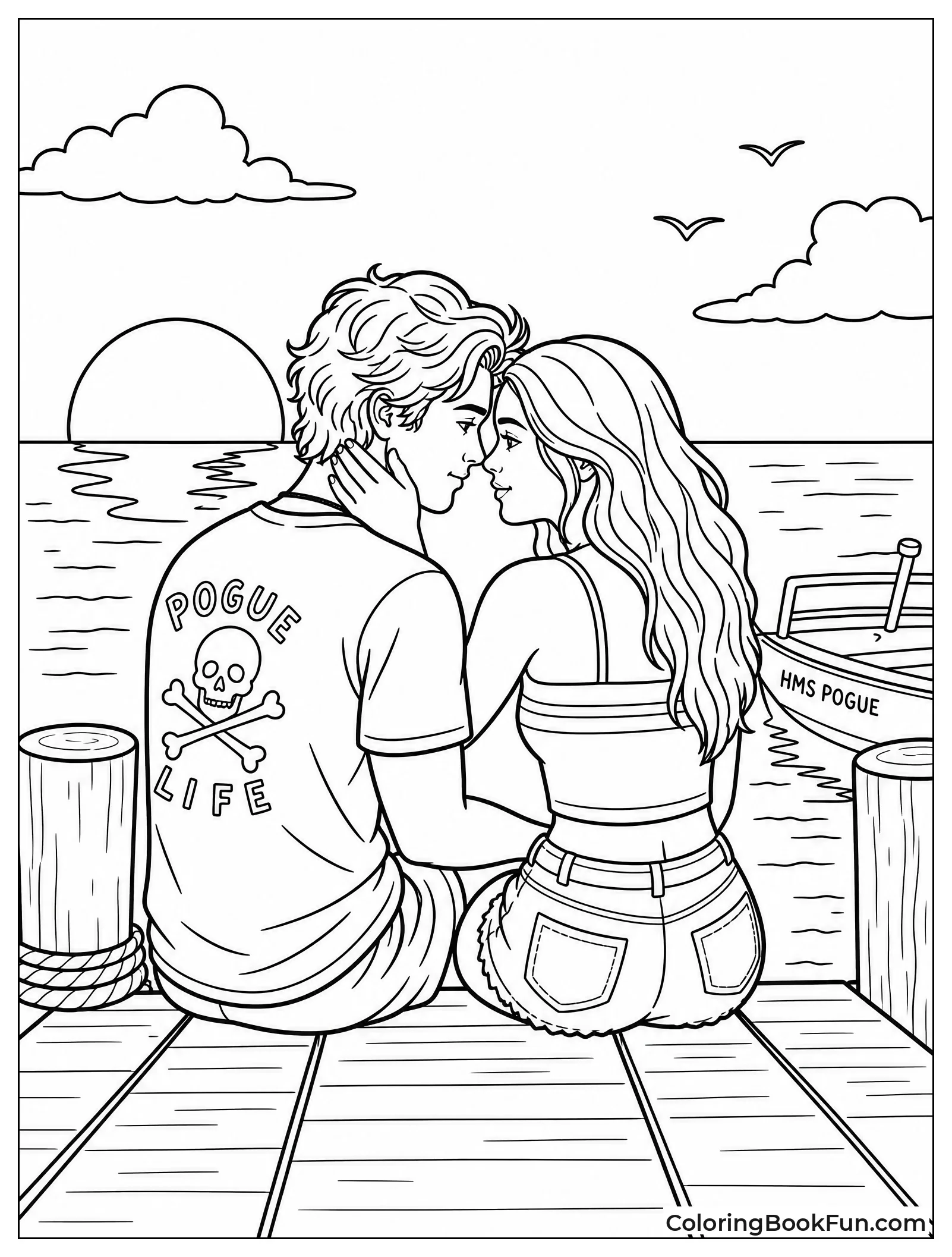 John B and Sarah on Dock