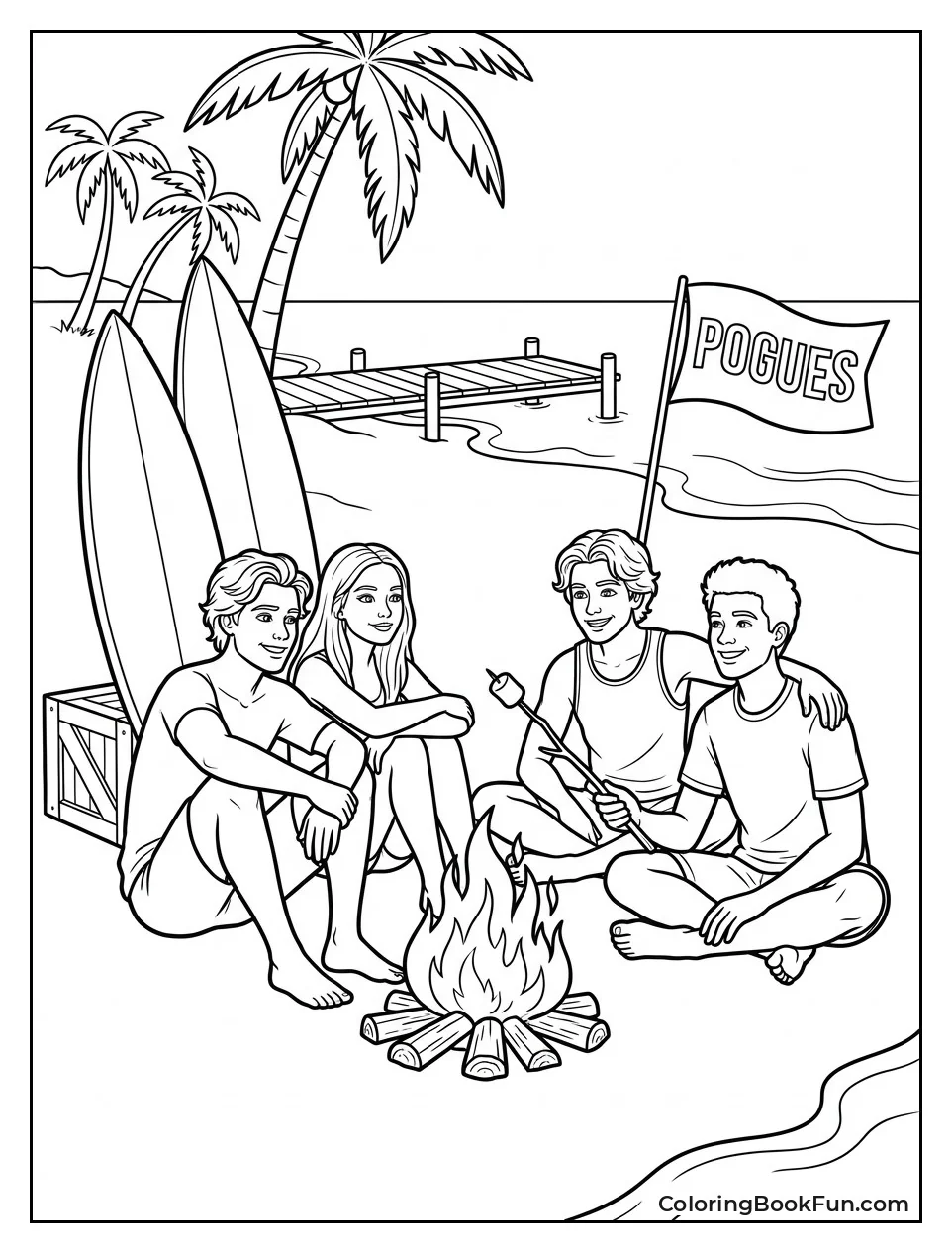 Pogues Relaxing by the Bonfire