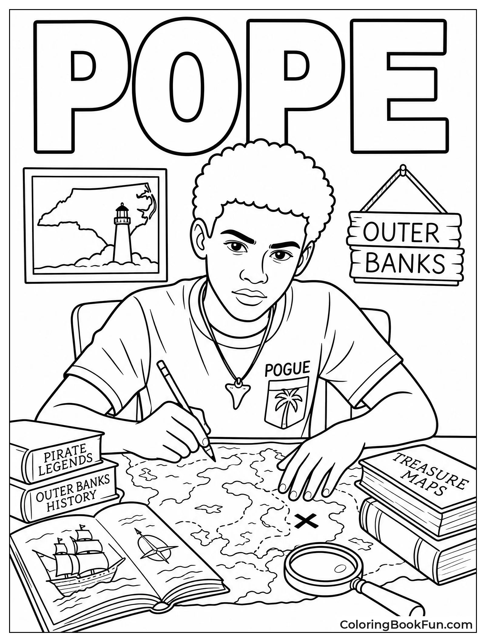 Pope Studying Old Maps